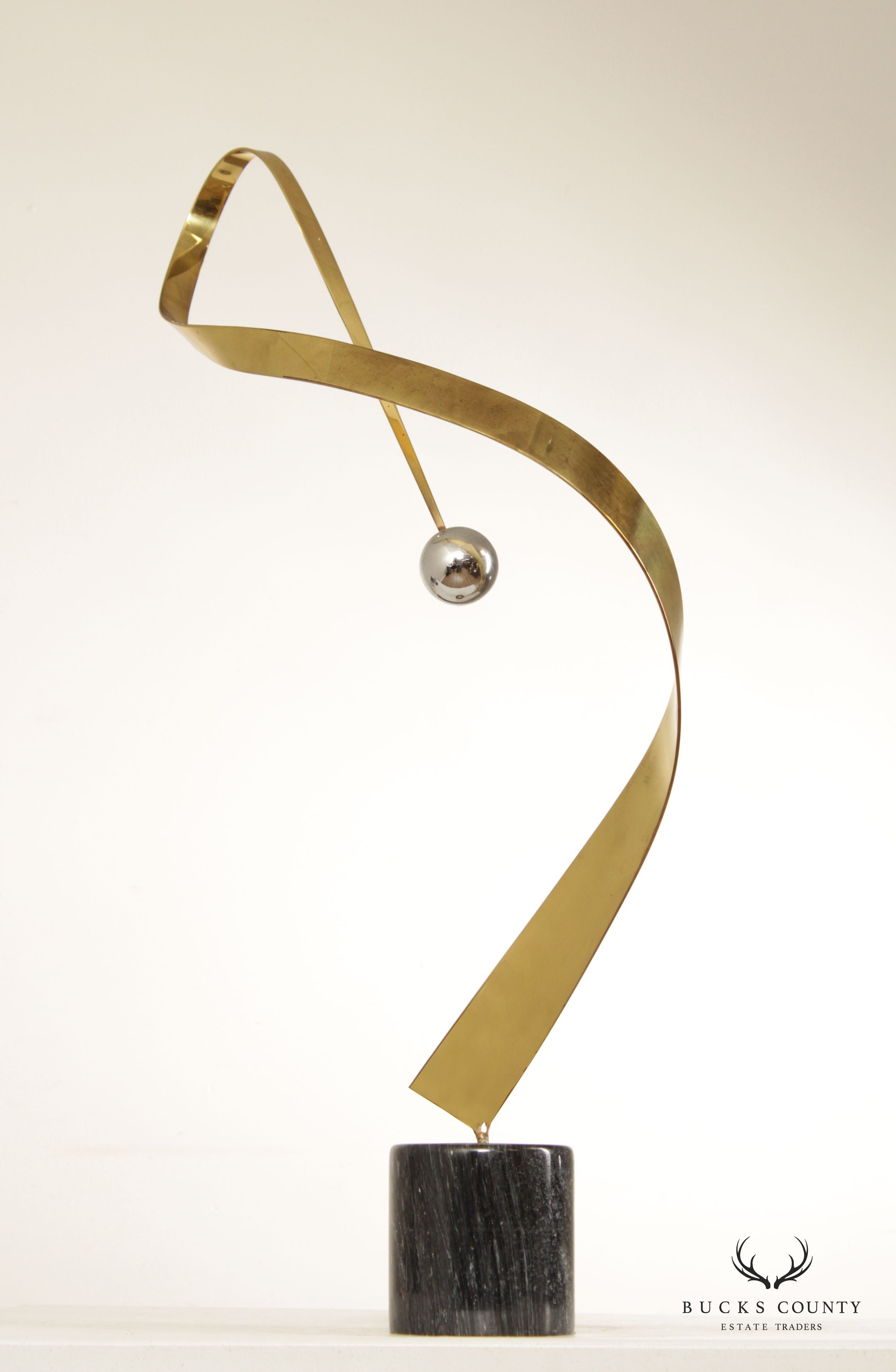 Curtis Jere Modern Kinetic Ribbon Sculpture