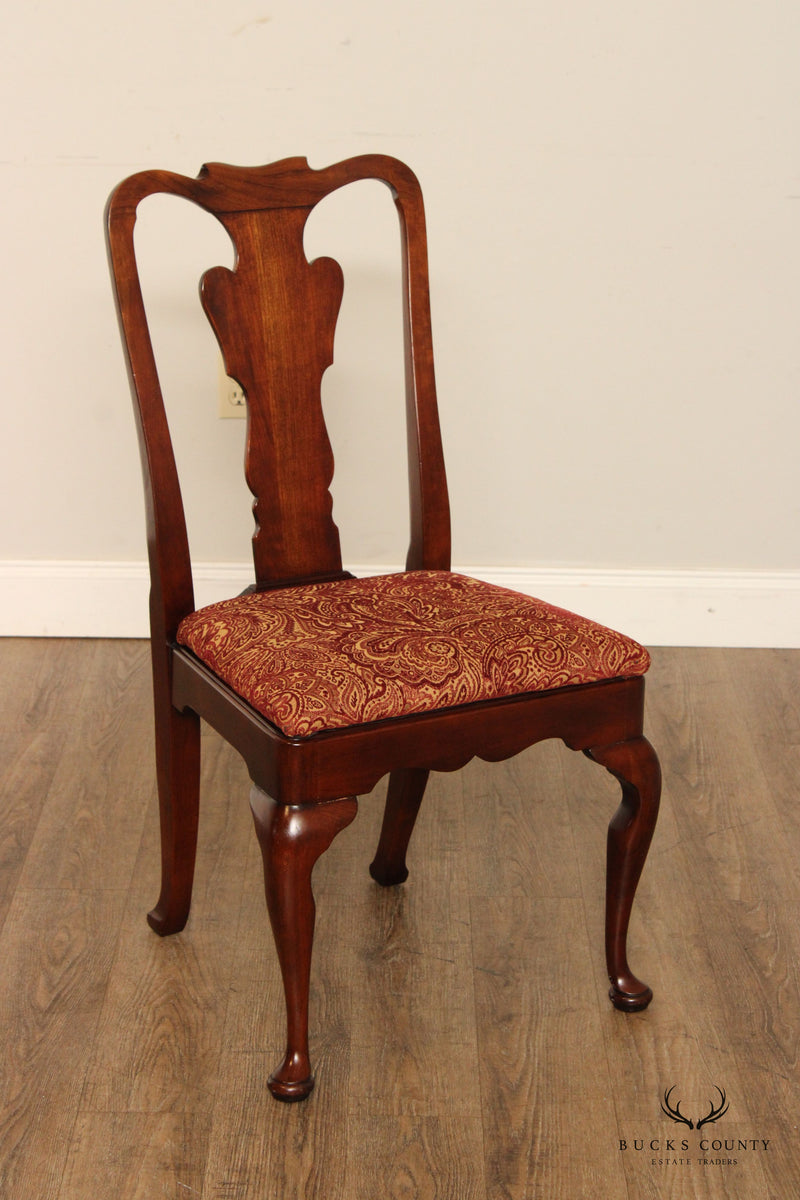 Statton Centennial Queen Anne Style Set Eight Solid Cherry Dining Chairs