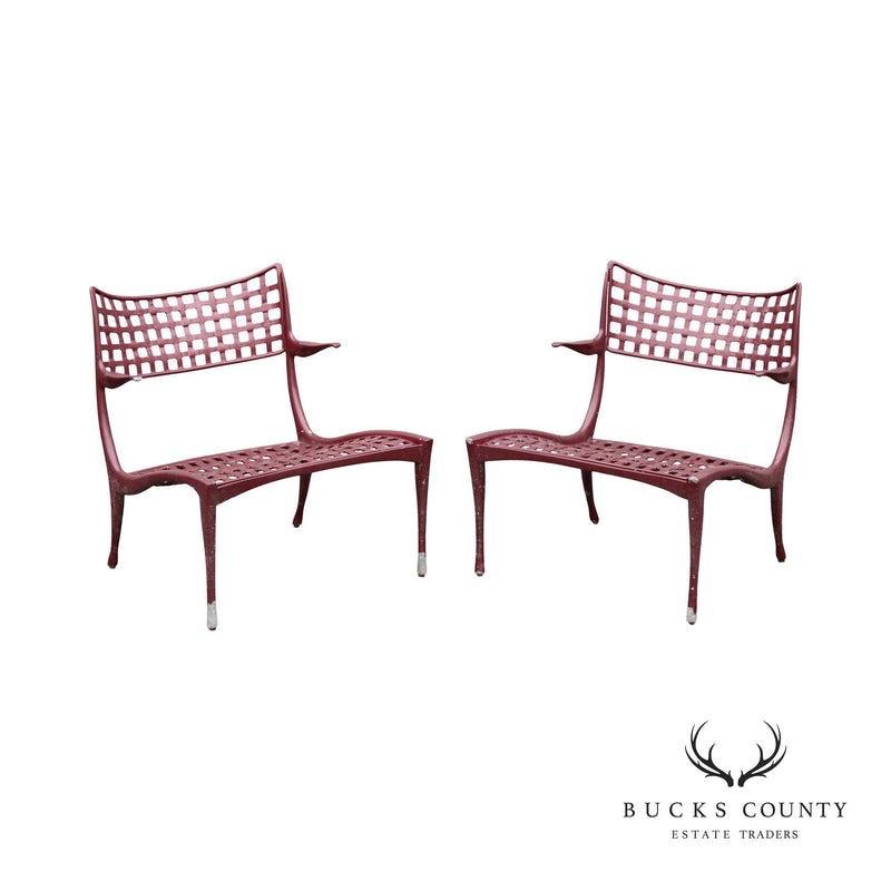 Brown Jordan Mid Century Modern Style Pair of 'Gazelle' Patio Lounge Chairs