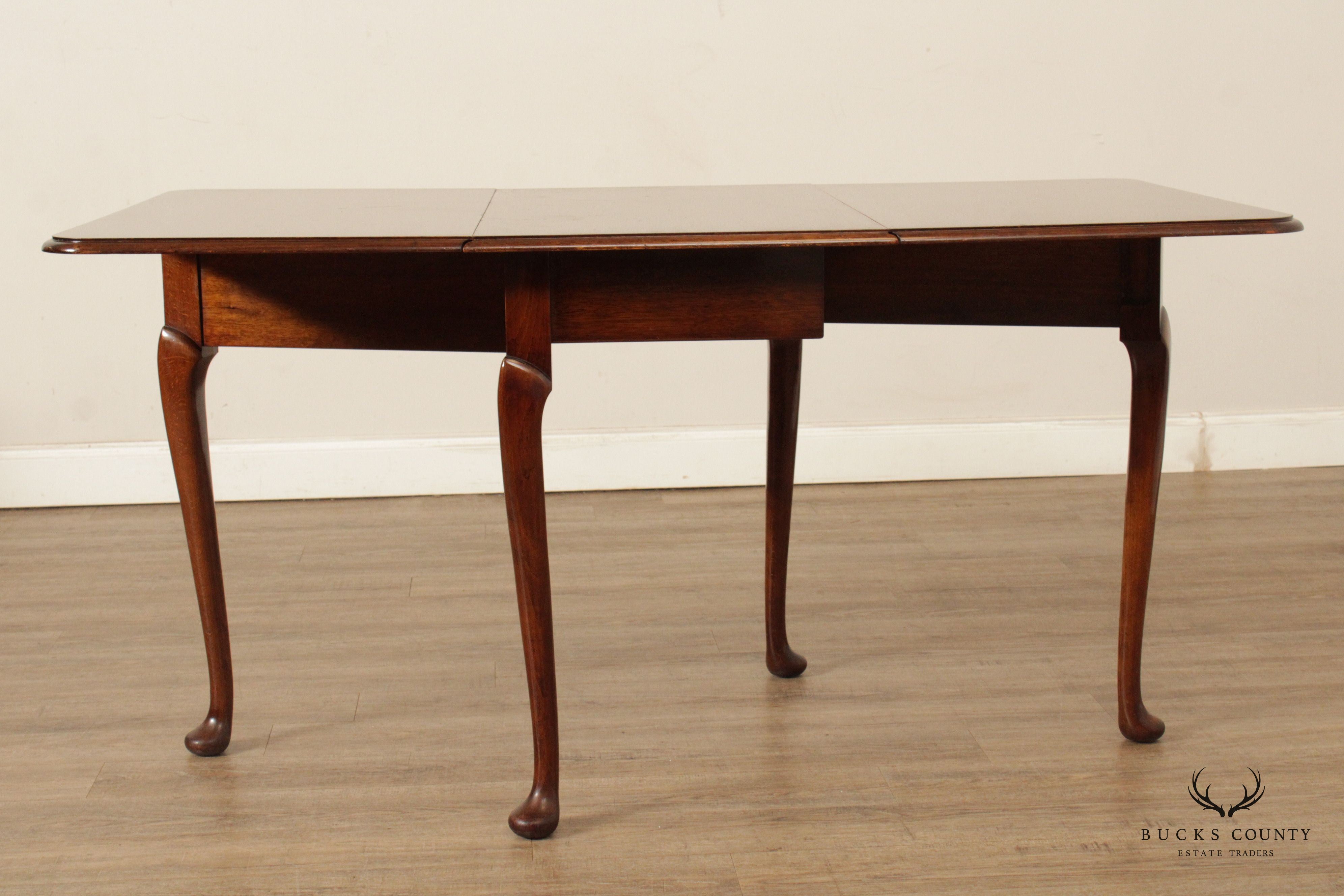 Sutcliffe of Todmorden Queen Anne Style English Oak Drop-Leaf Table