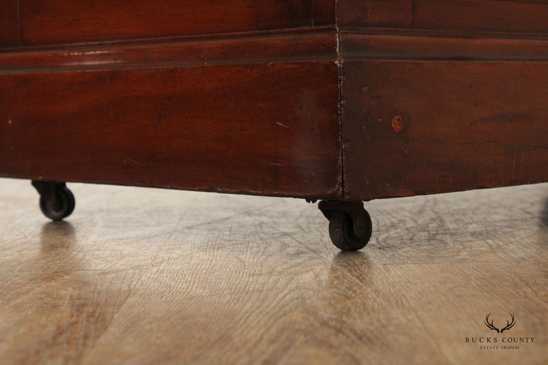 Antique Victorian Walnut and Burl Tall Chest of Drawers