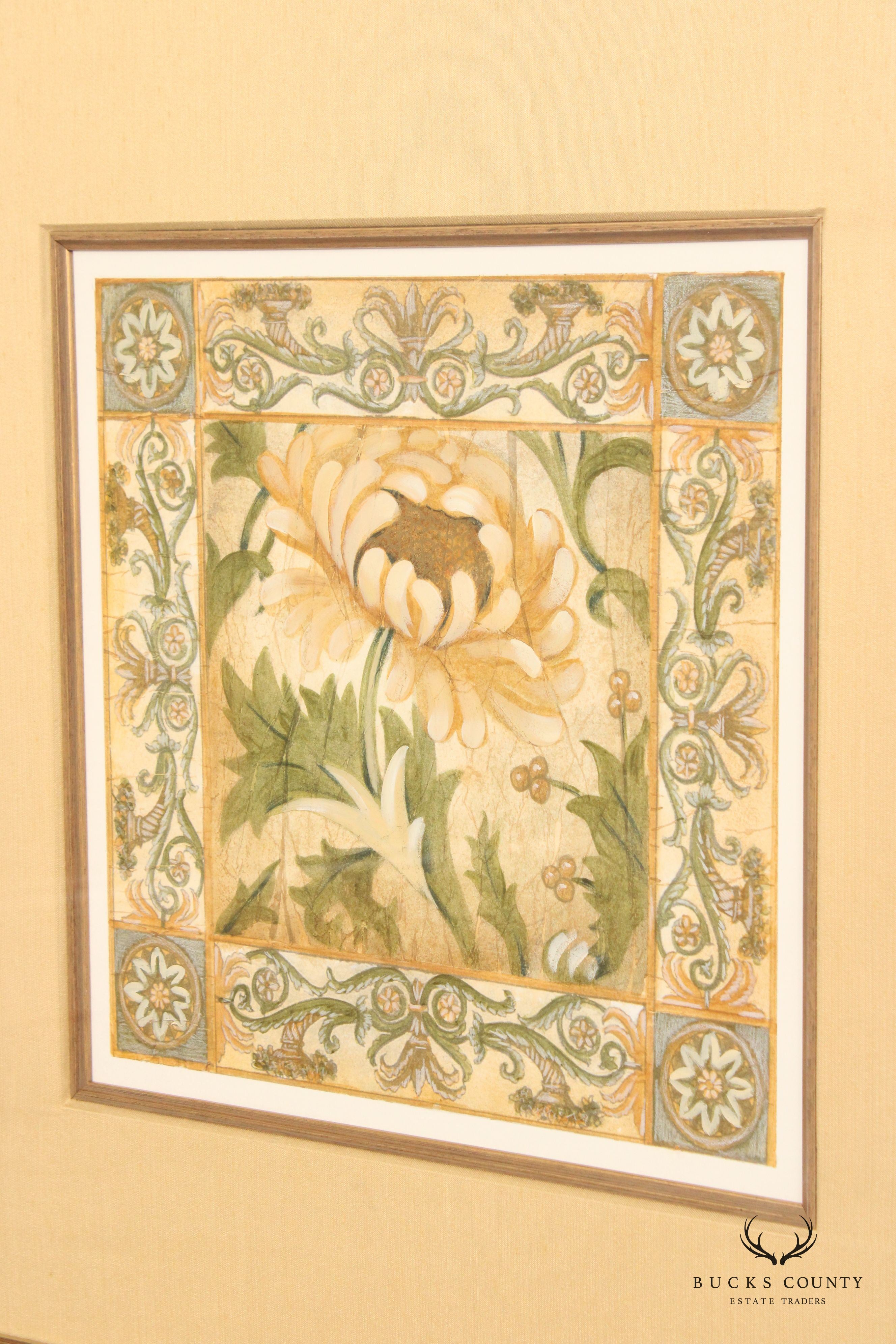 Renaissance Style Floral Architectural Art Print by Elizabeth Jardine