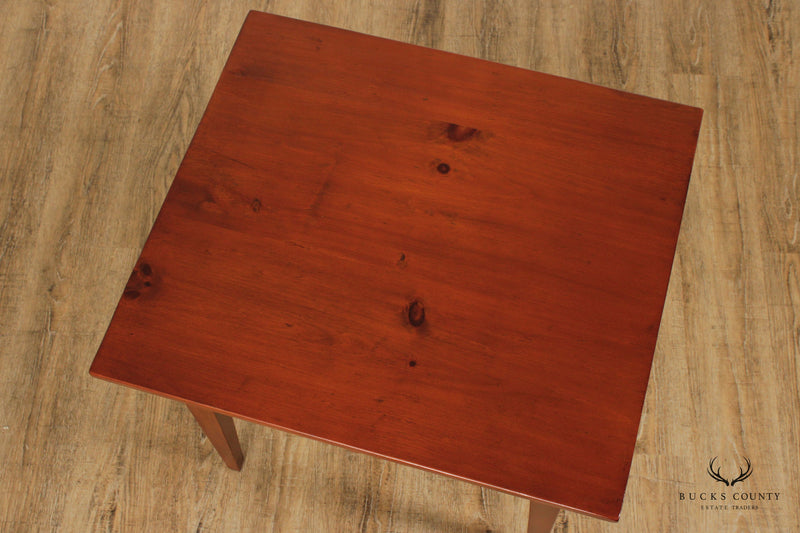 Shaker Style Custom Pine One-Drawer Side Table