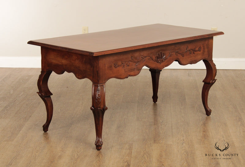 Italian Rococo Style Carved Three-Drawer Writing Desk
