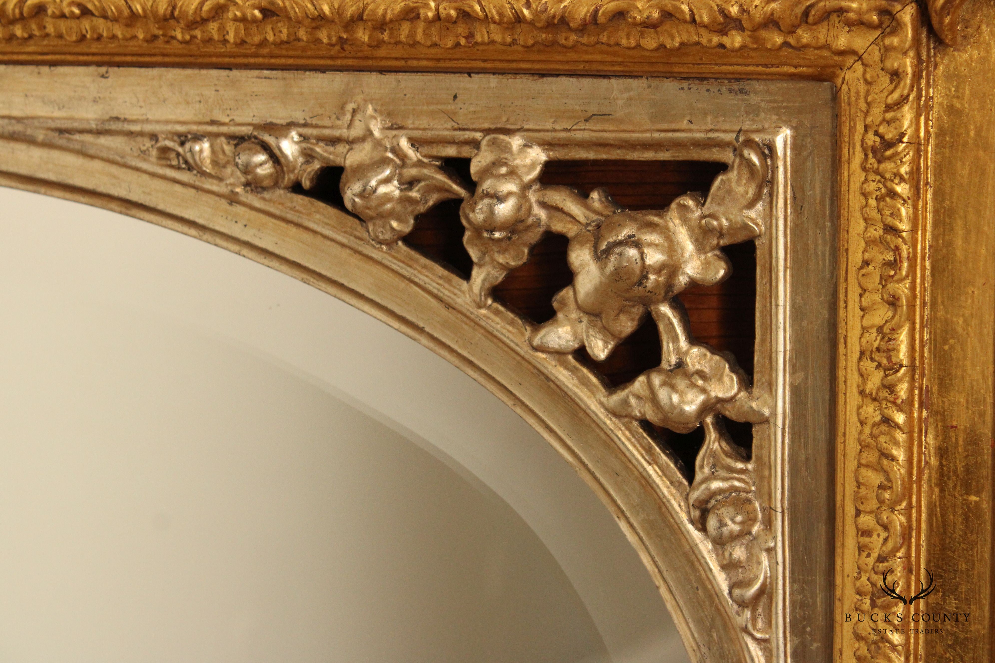 Antique French Baroque Style Giltwood Wall Mirror