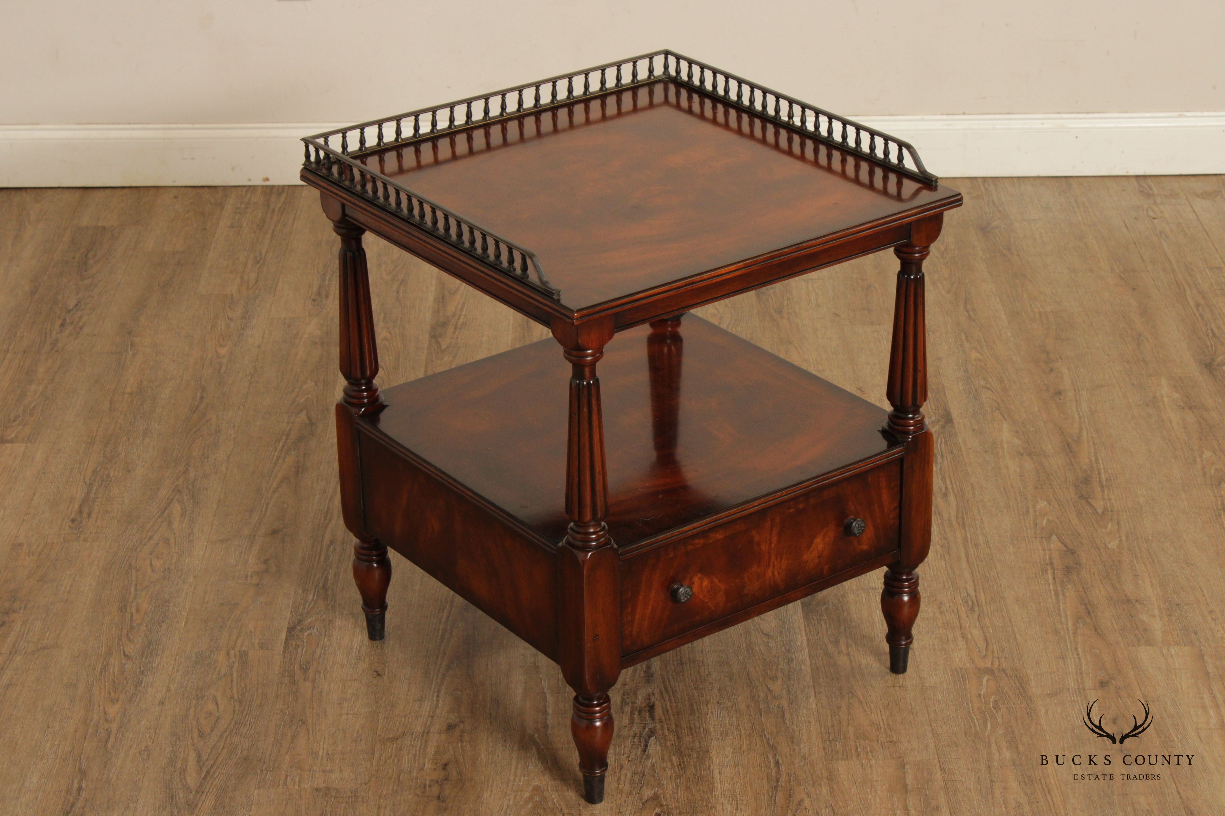 Hickory White Regency Style Mahogany Side table