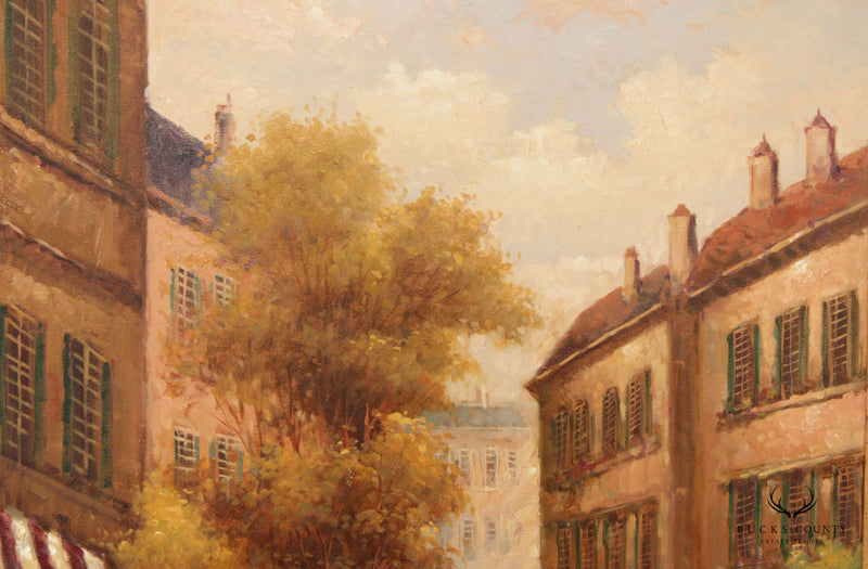 20th C. Impressionist Style European City Scape, by W. Eddie