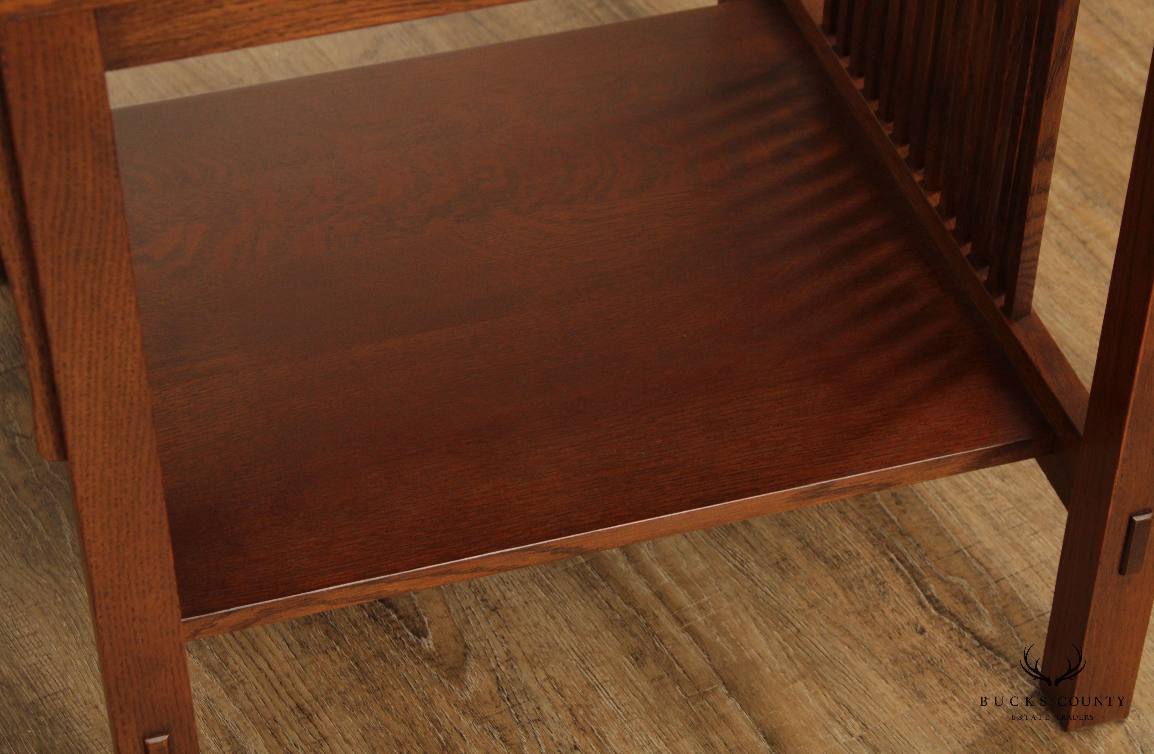 Stickley Mission Collection Oak Square Lamp Table