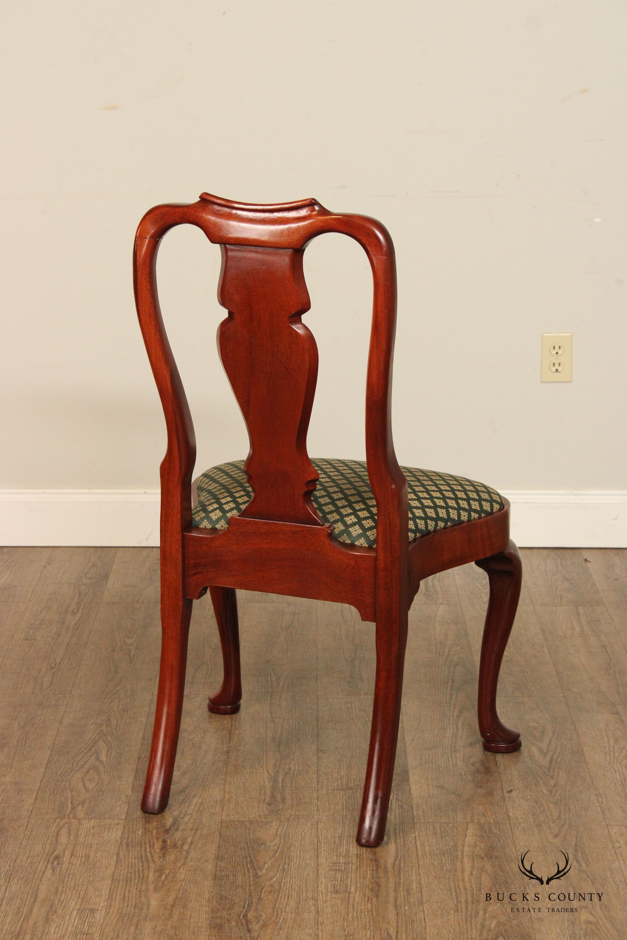 Hickory Chair Queen Anne Style Mahogany Dining Side Chair