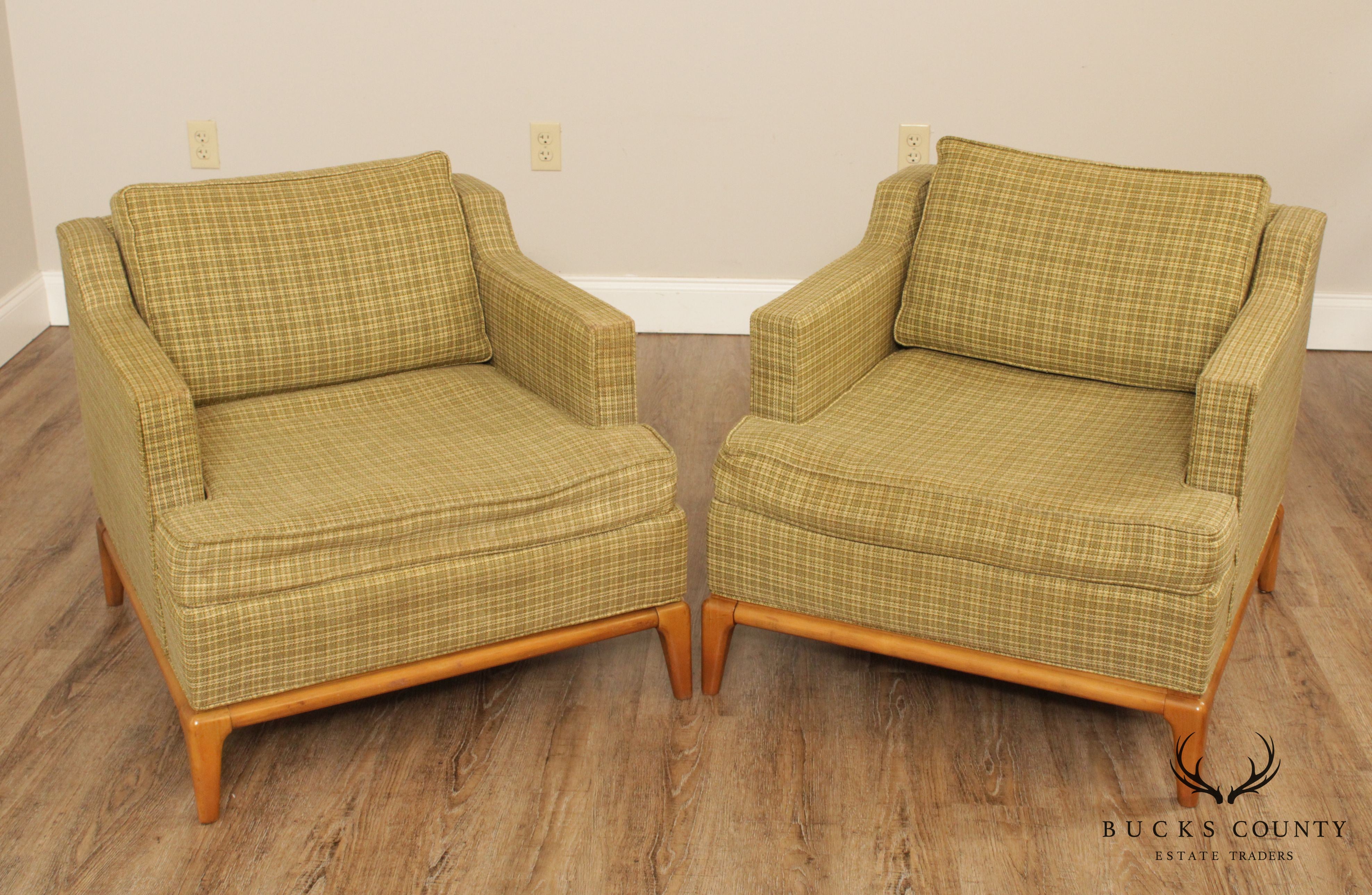 Mid Century Modern Pair Lounge Chairs