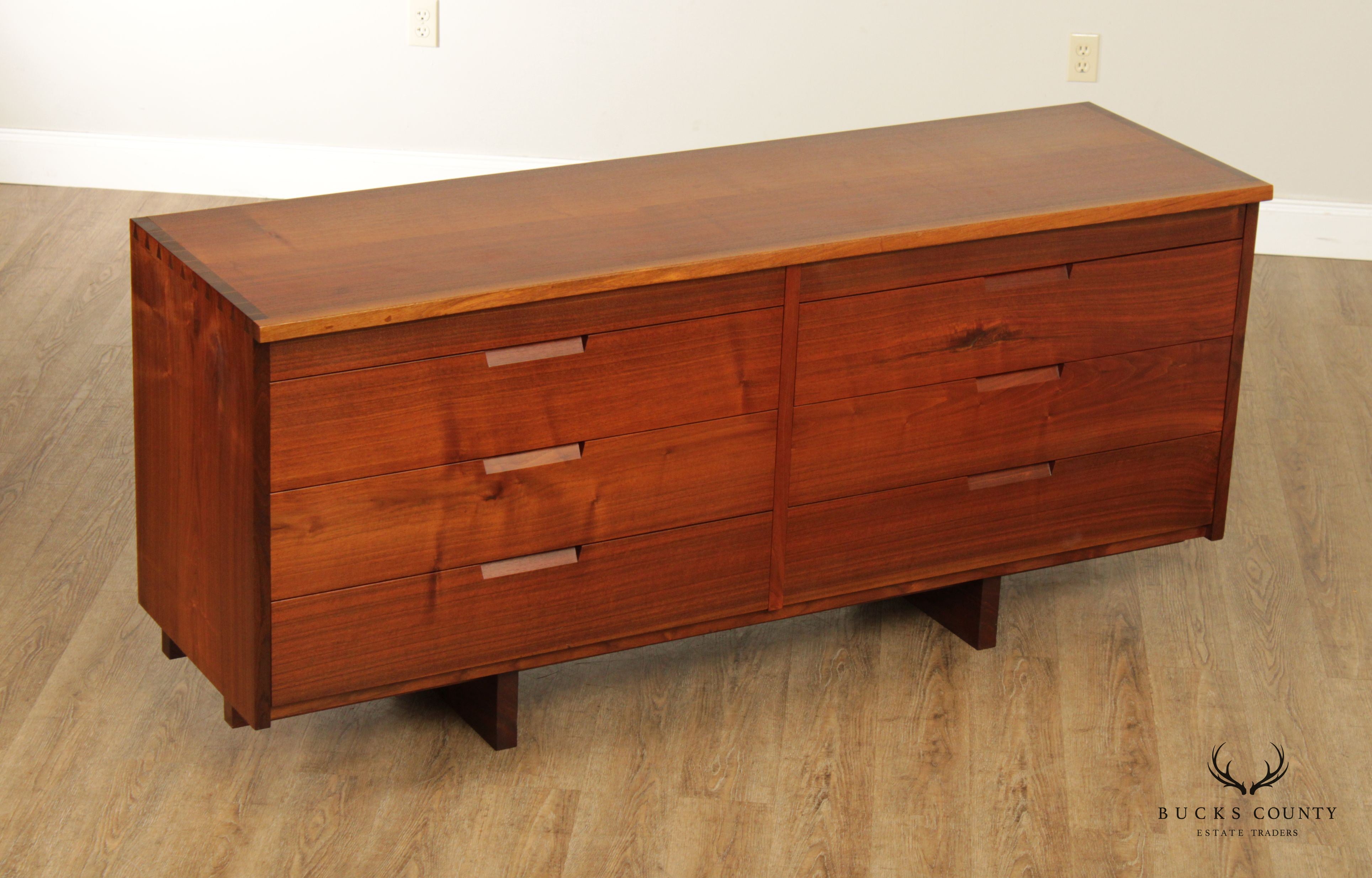 George Nakashima Studio Eight-Drawer Walnut Dresser