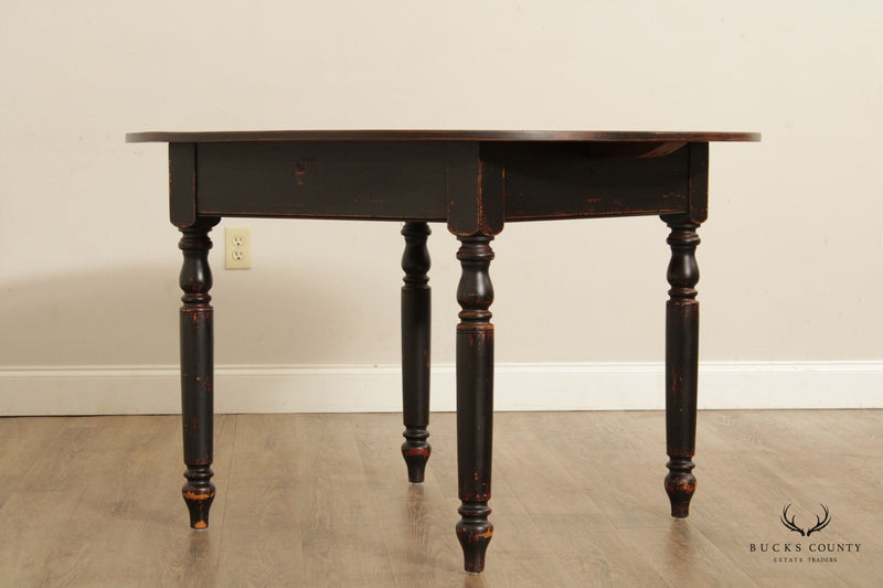 Early American Style Painted Round Farmhouse Dining Table