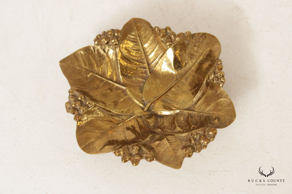 Virginia Metalcrafters Vintage Cast Brass Trinket Tray or Trivet