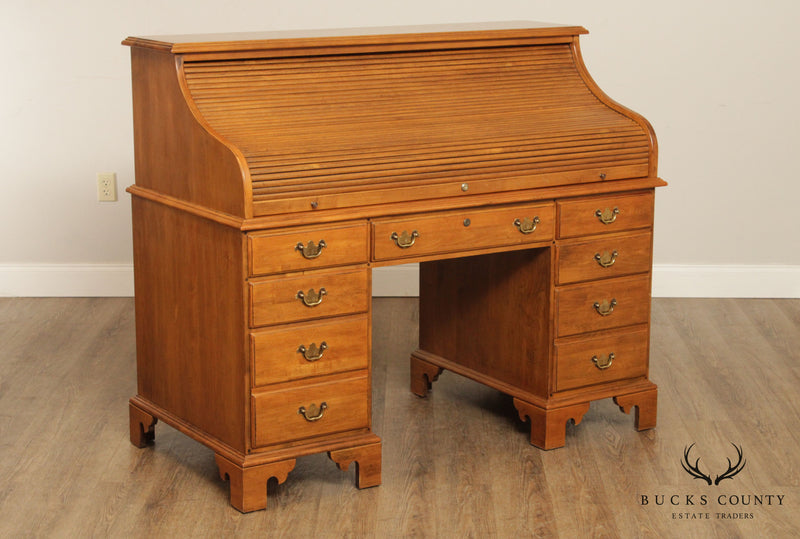 Ethan Allen Circa 1776 Collection Maple Roll Top Desk