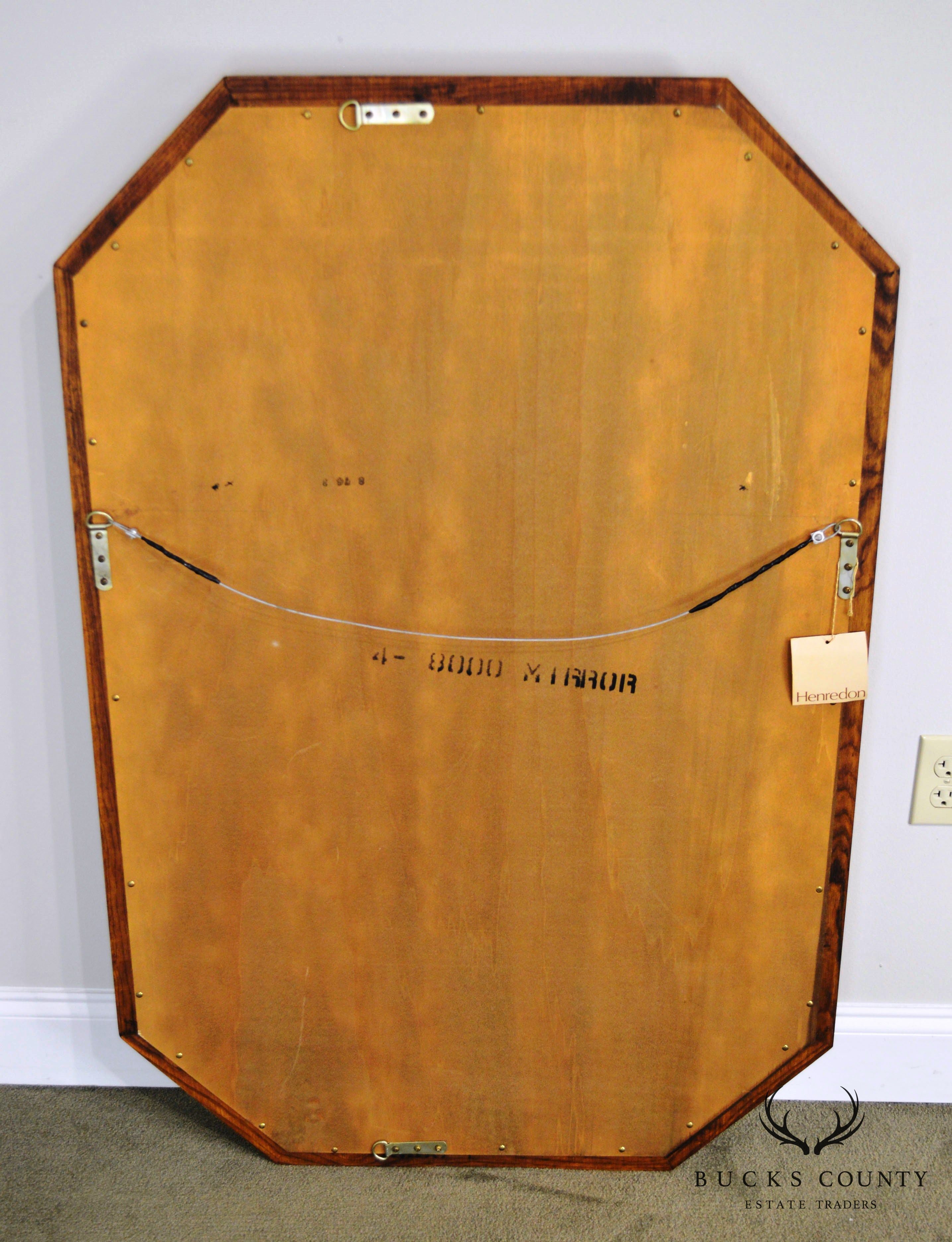 Henredon Vintage Oak Octagon Wall Mirror