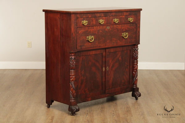 Antique 19th C. American Classical Flame Mahogany Cabinet