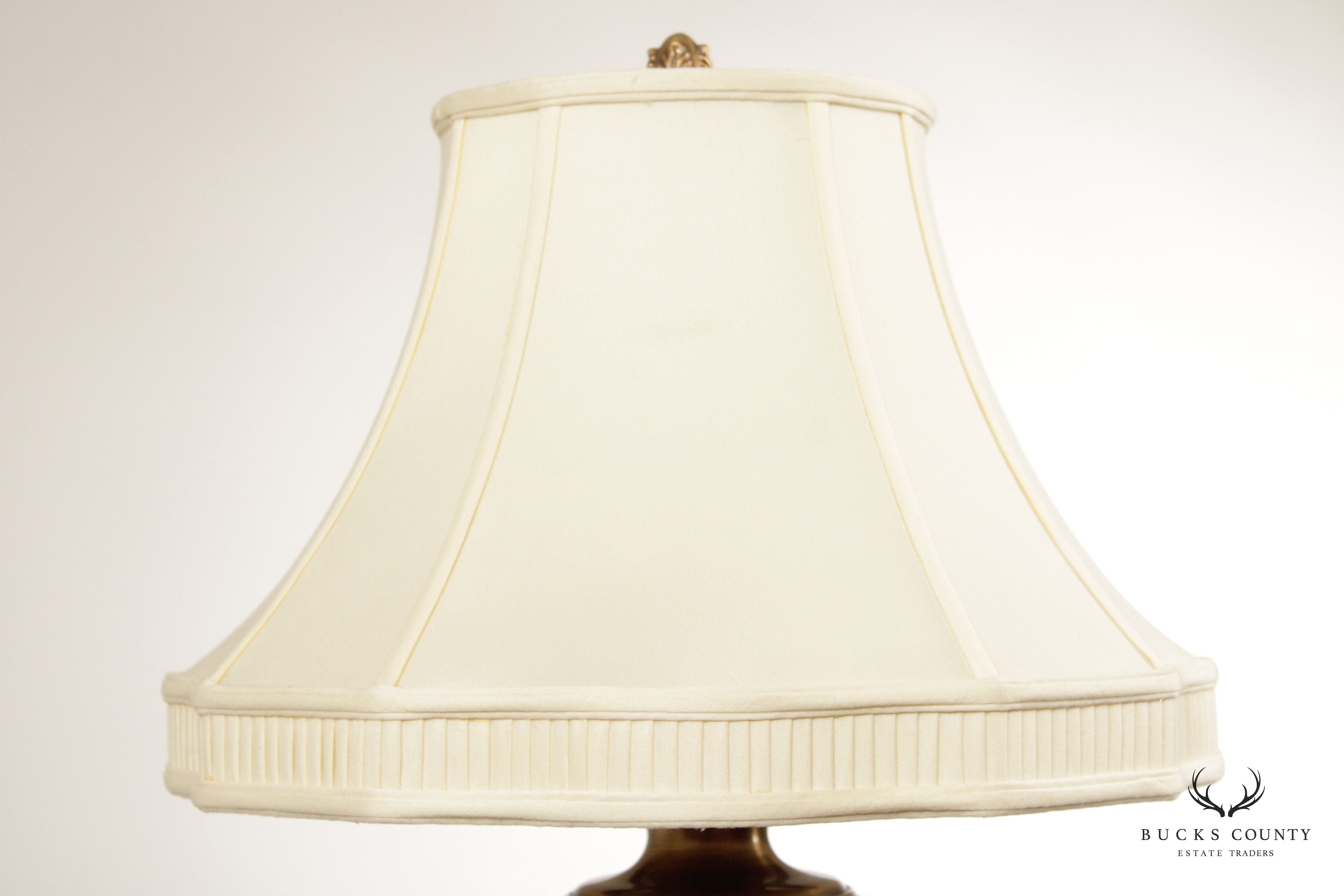 Neoclassical Style Brass Mounted Vasiform Table Lamp