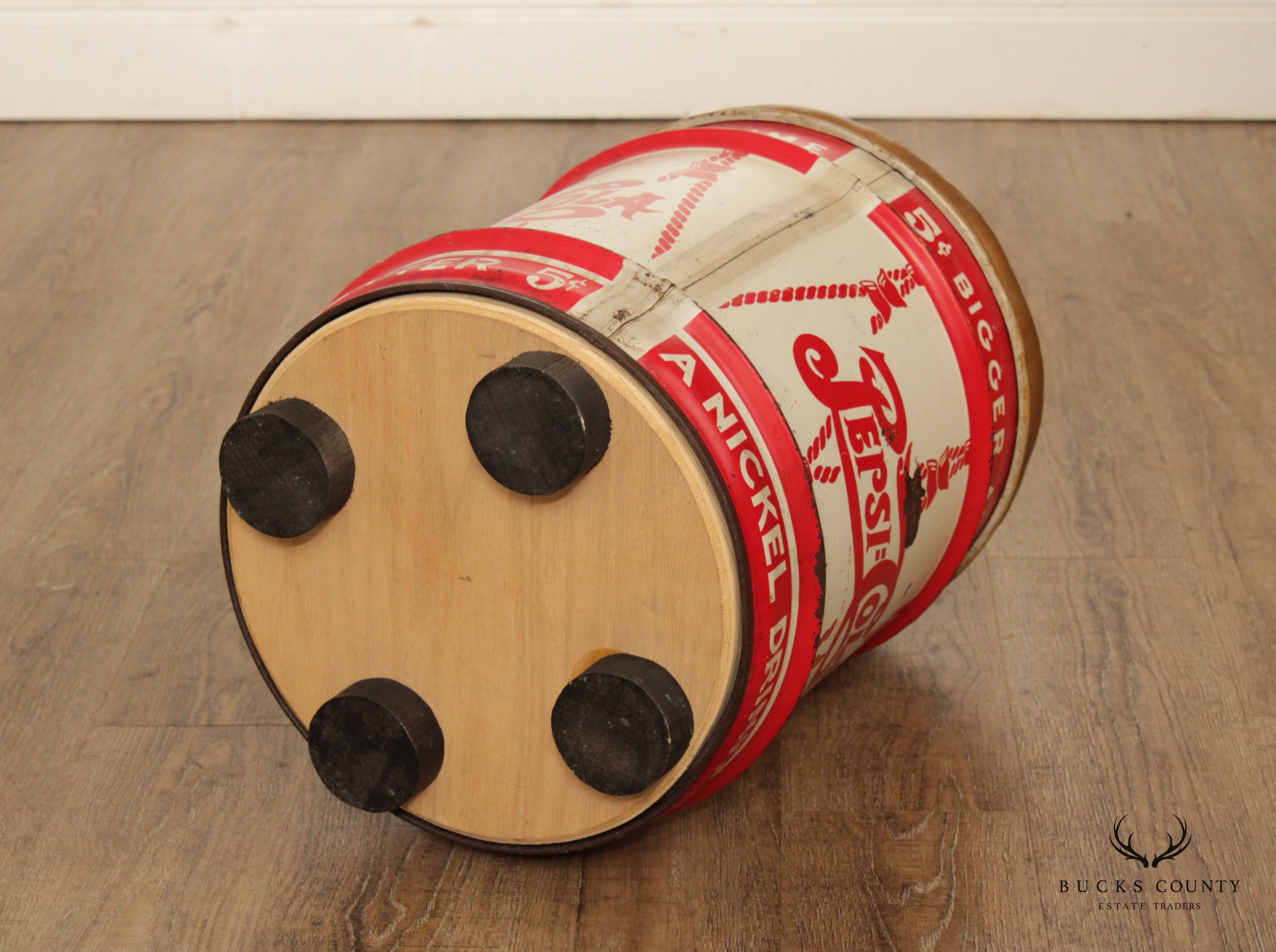 Vintage Pepsi Cola 10-Gallon Barrel Stool