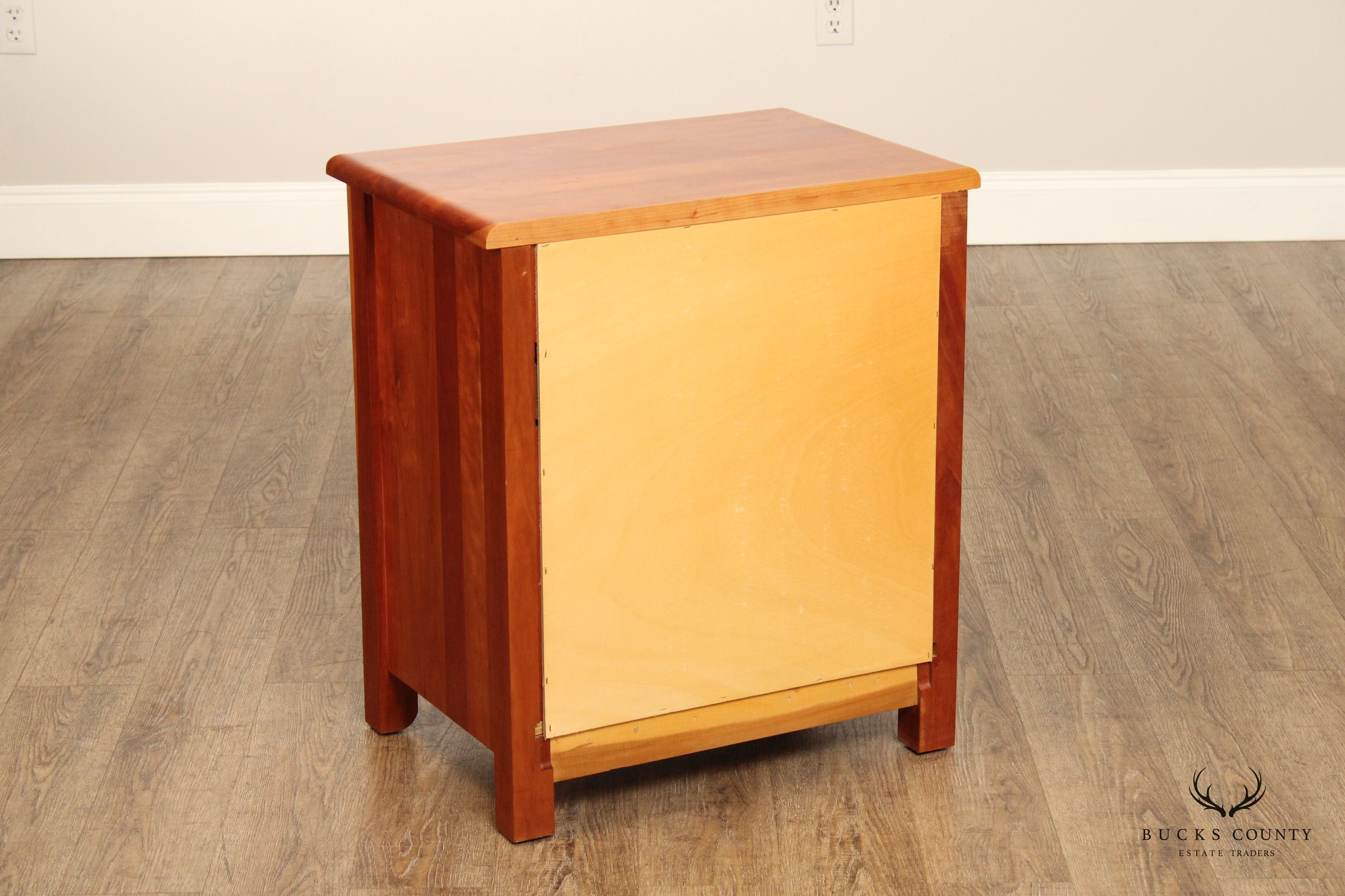 Stuart David Mission Style Cherry Cabinet Nightstand