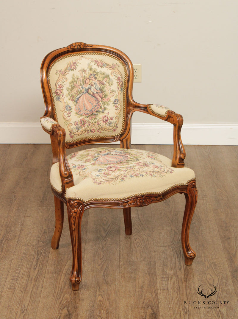 Chateau D'Ax Spa Italian Louis XV Style Pair of Fauteuil Armchairs