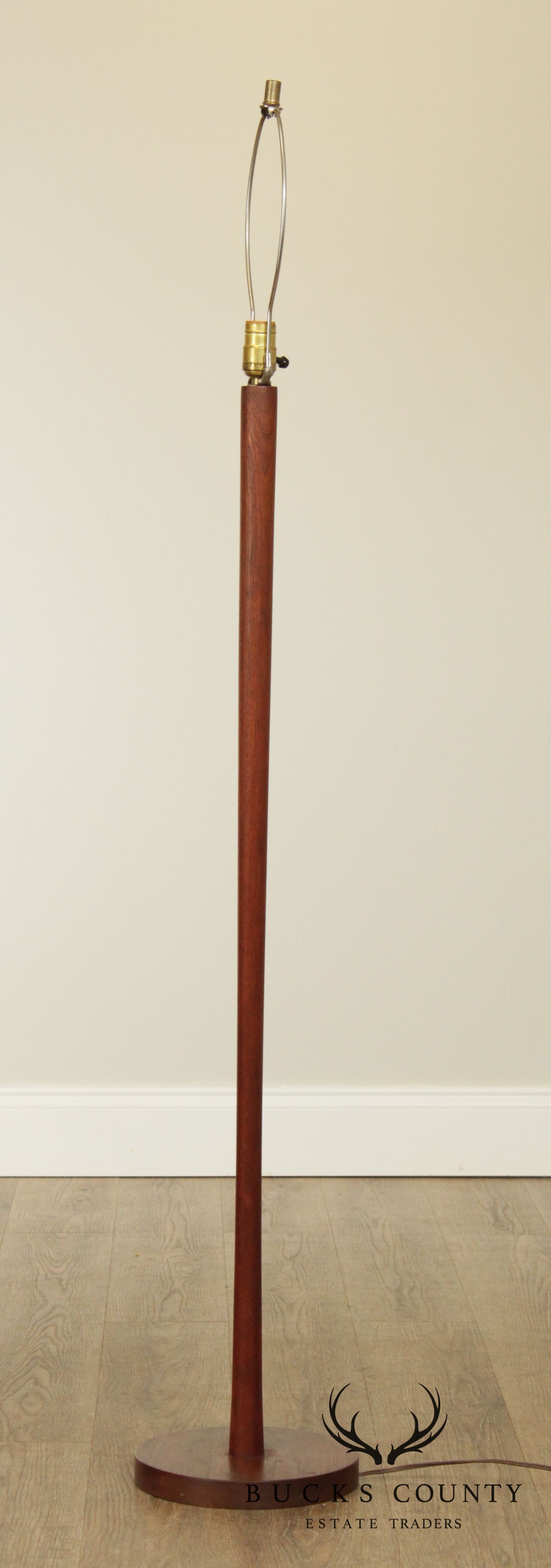 1960's Vintage Danish Modern Style Teak Floor Lamp