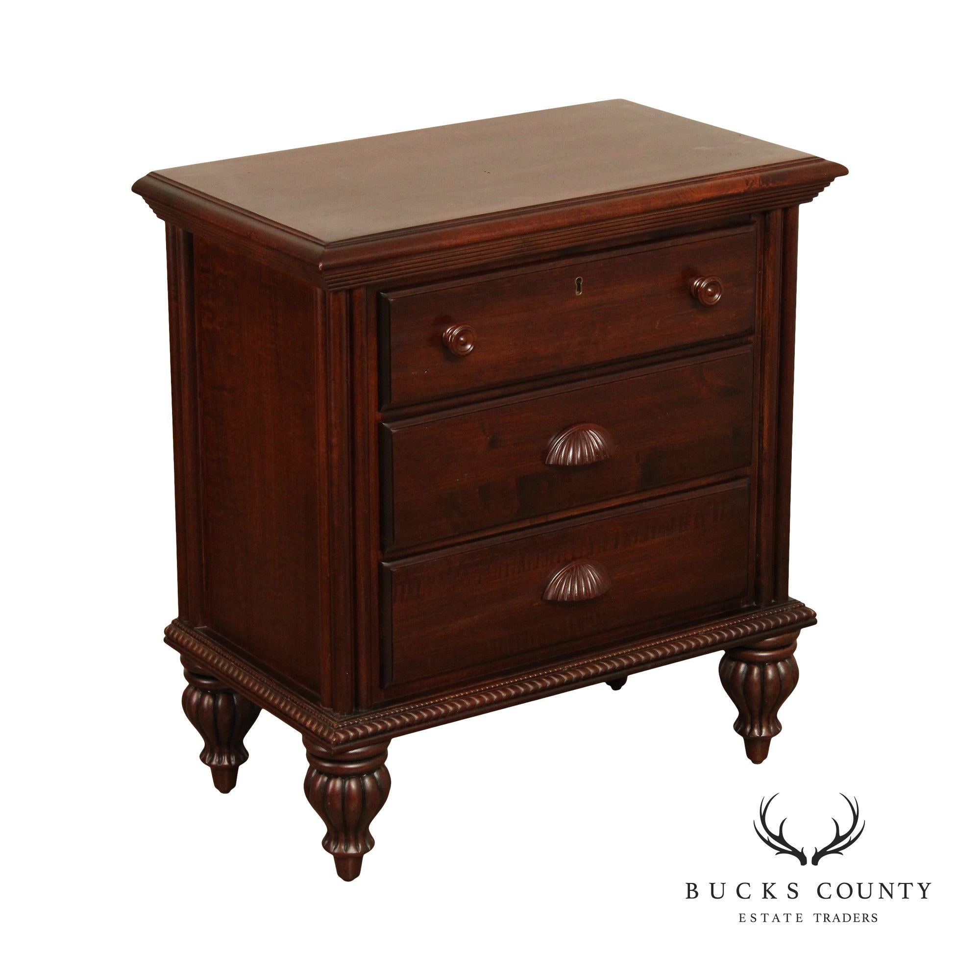 Kincaid Solid Wood Three-Drawer Chest Nightstand