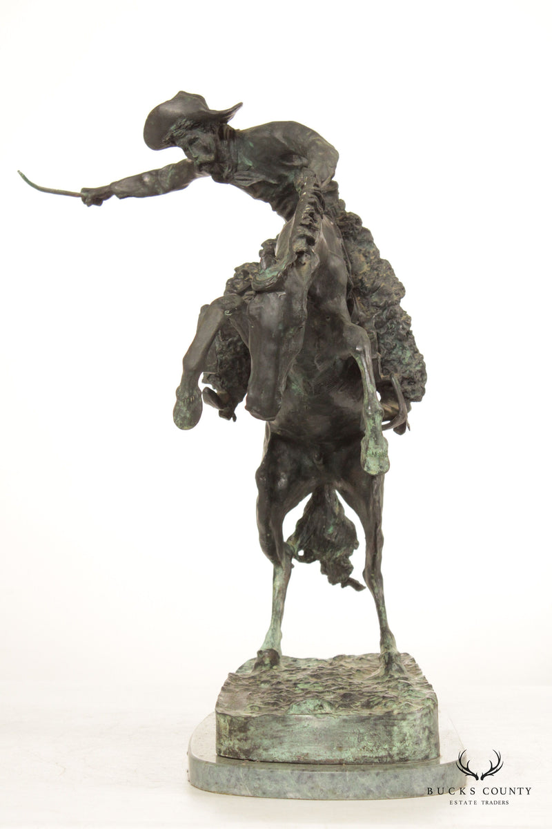 Frederick Remington 'Wooly Chaps' Bronze Sculpture