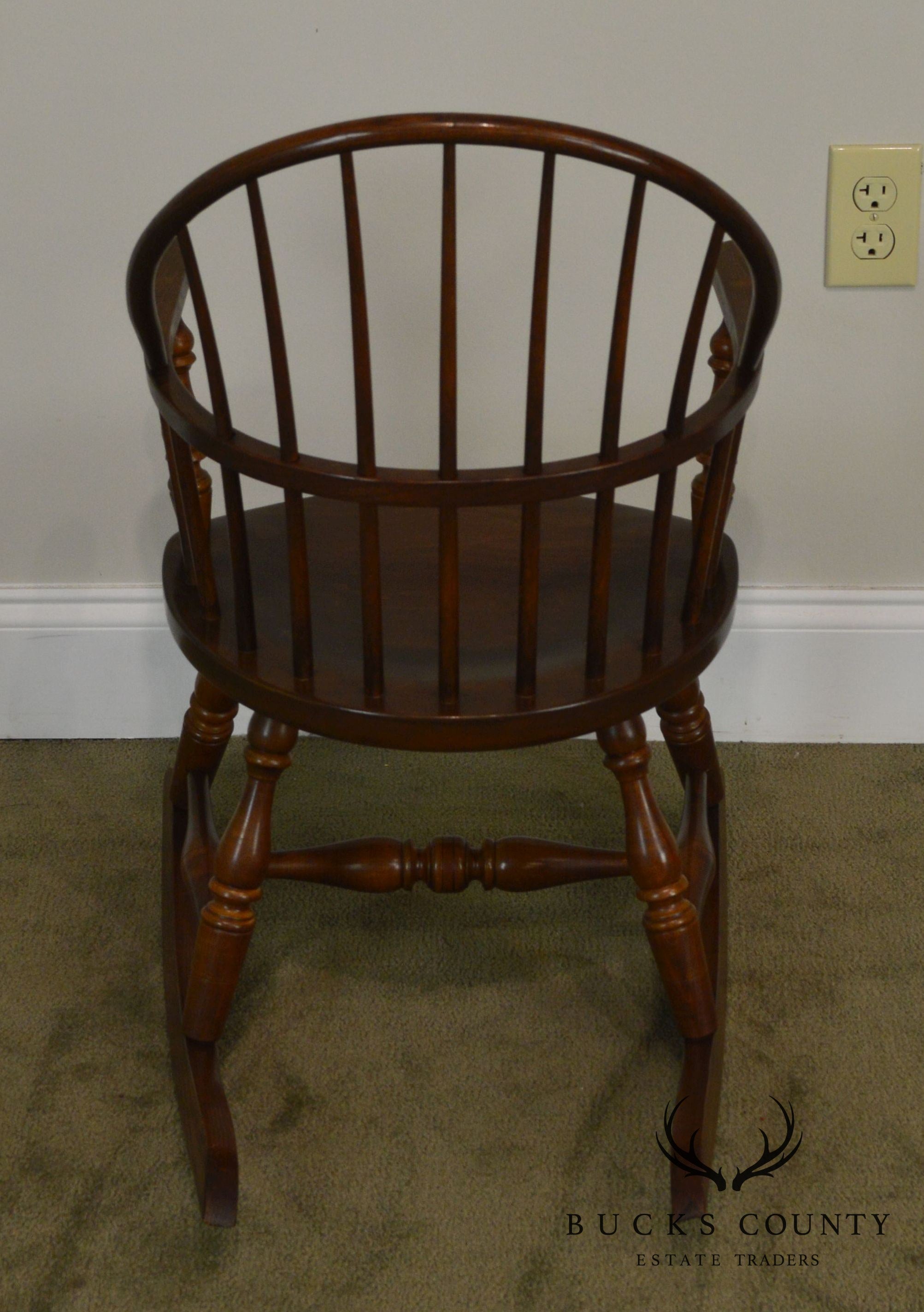 Frederick Duckloe & Bros Vintage Childs Small Windsor Rocker Rocking Chair