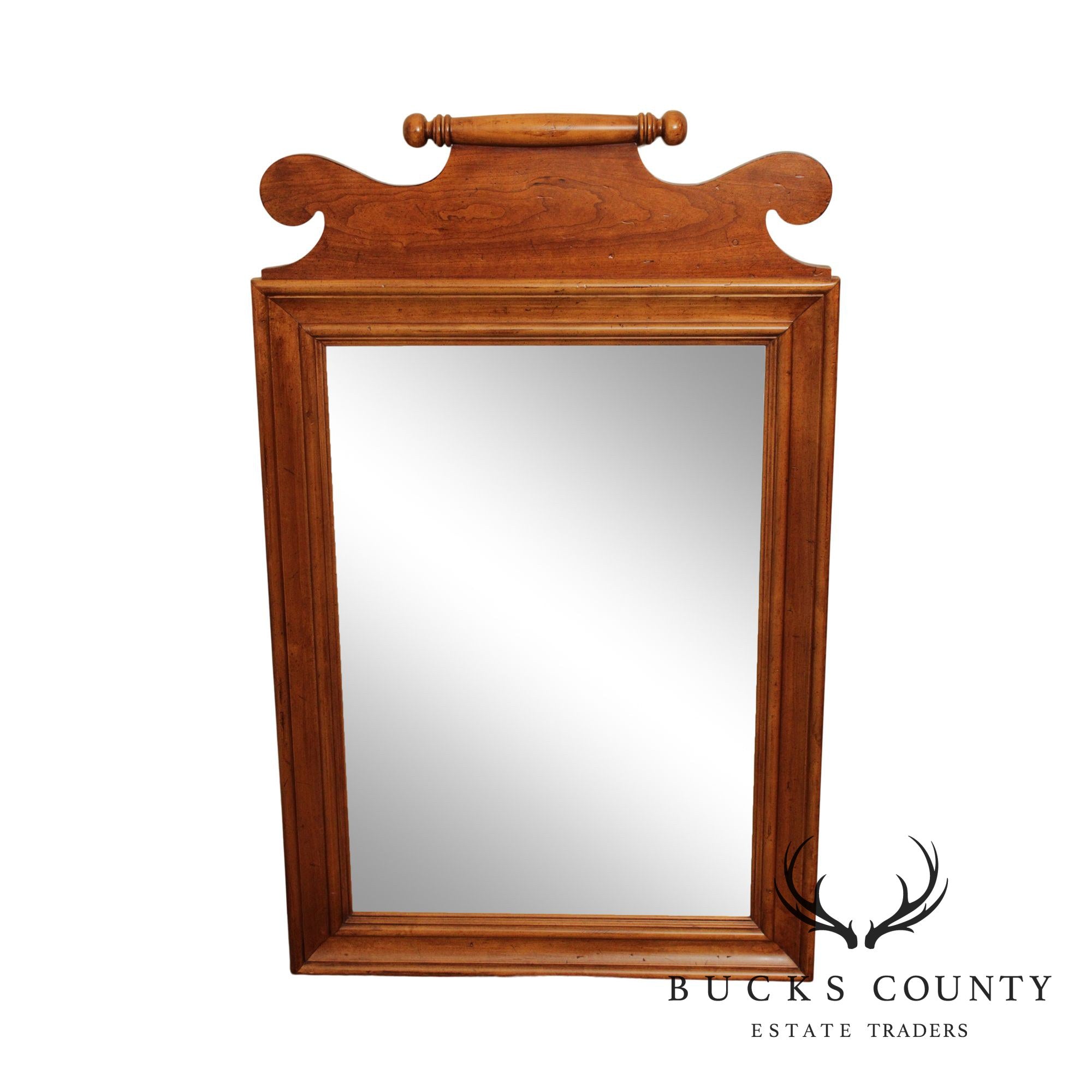 National of MT. Airy Cherry Frame Beveled Wall Mirror