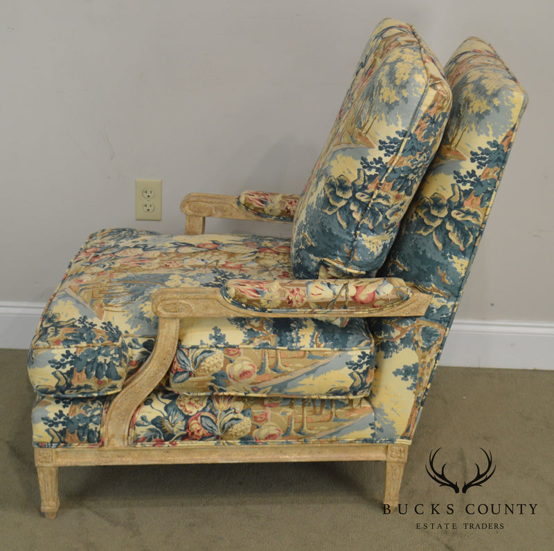Louis XVI Style Custom Painted Lounge Chairs by Richard Charles