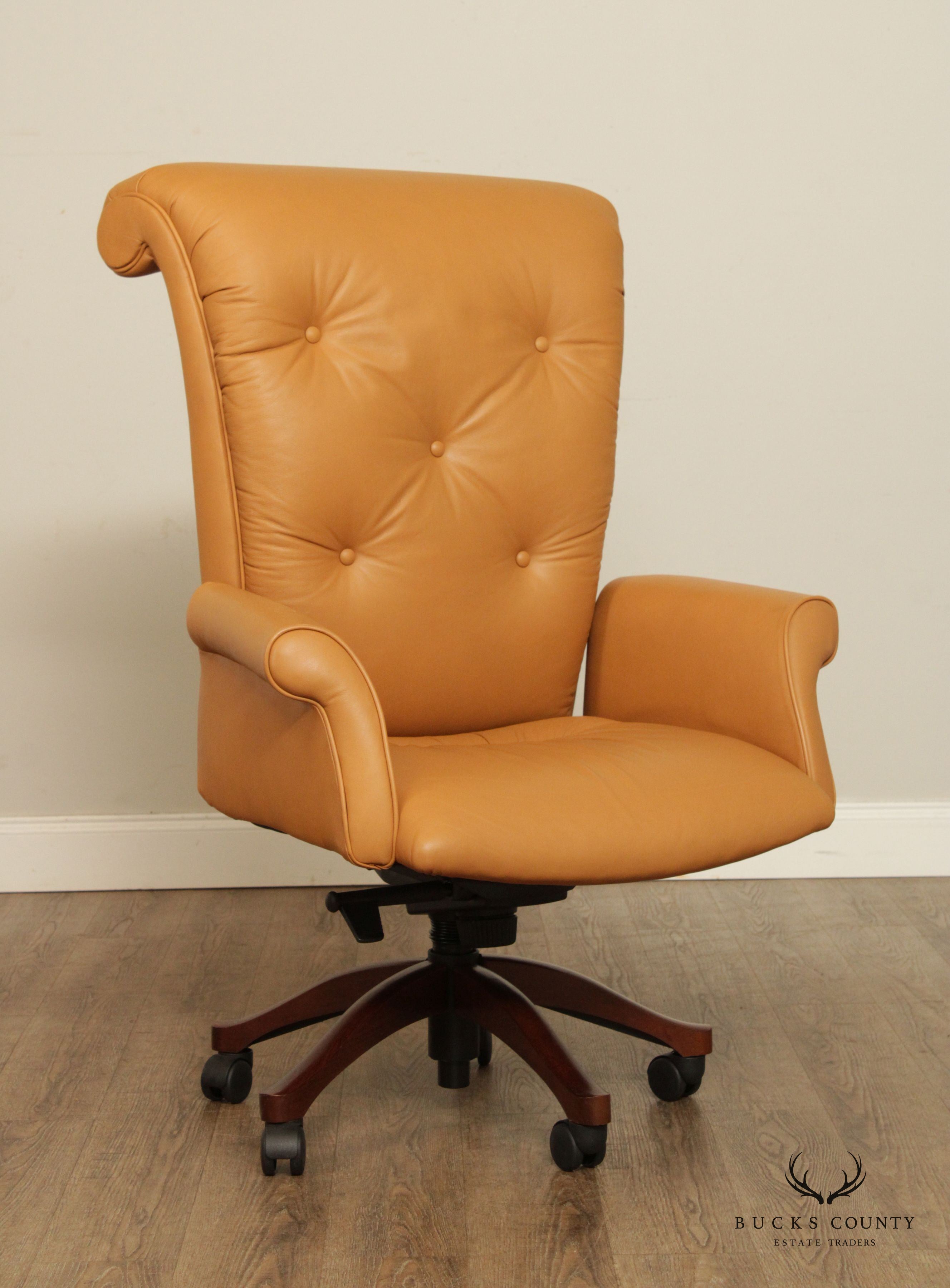 Leathercraft Tufted Leather Executive Office Armchair (B)