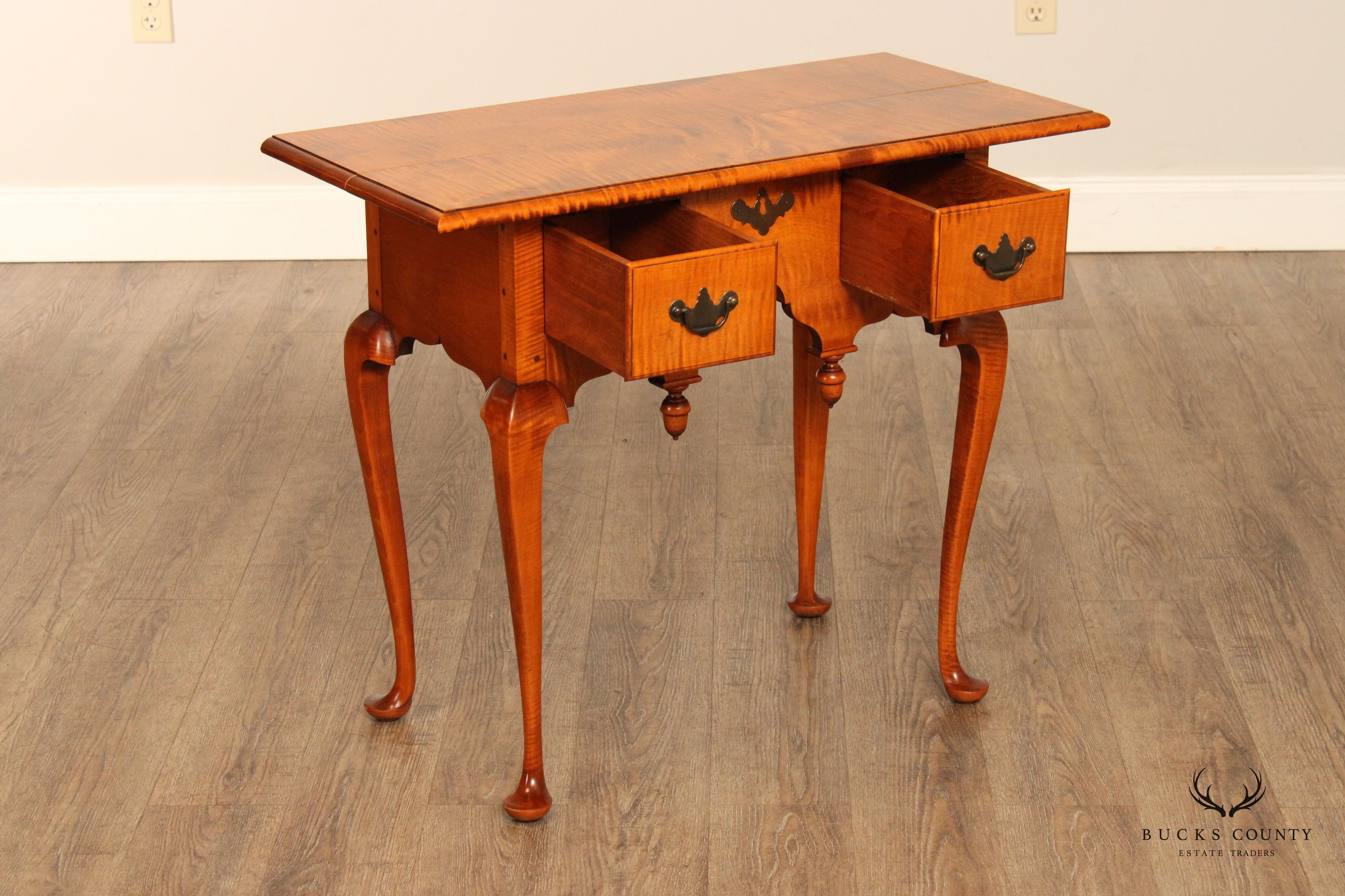 The Federalist Queen Anne Style Tiger Two Drawer Lowboy