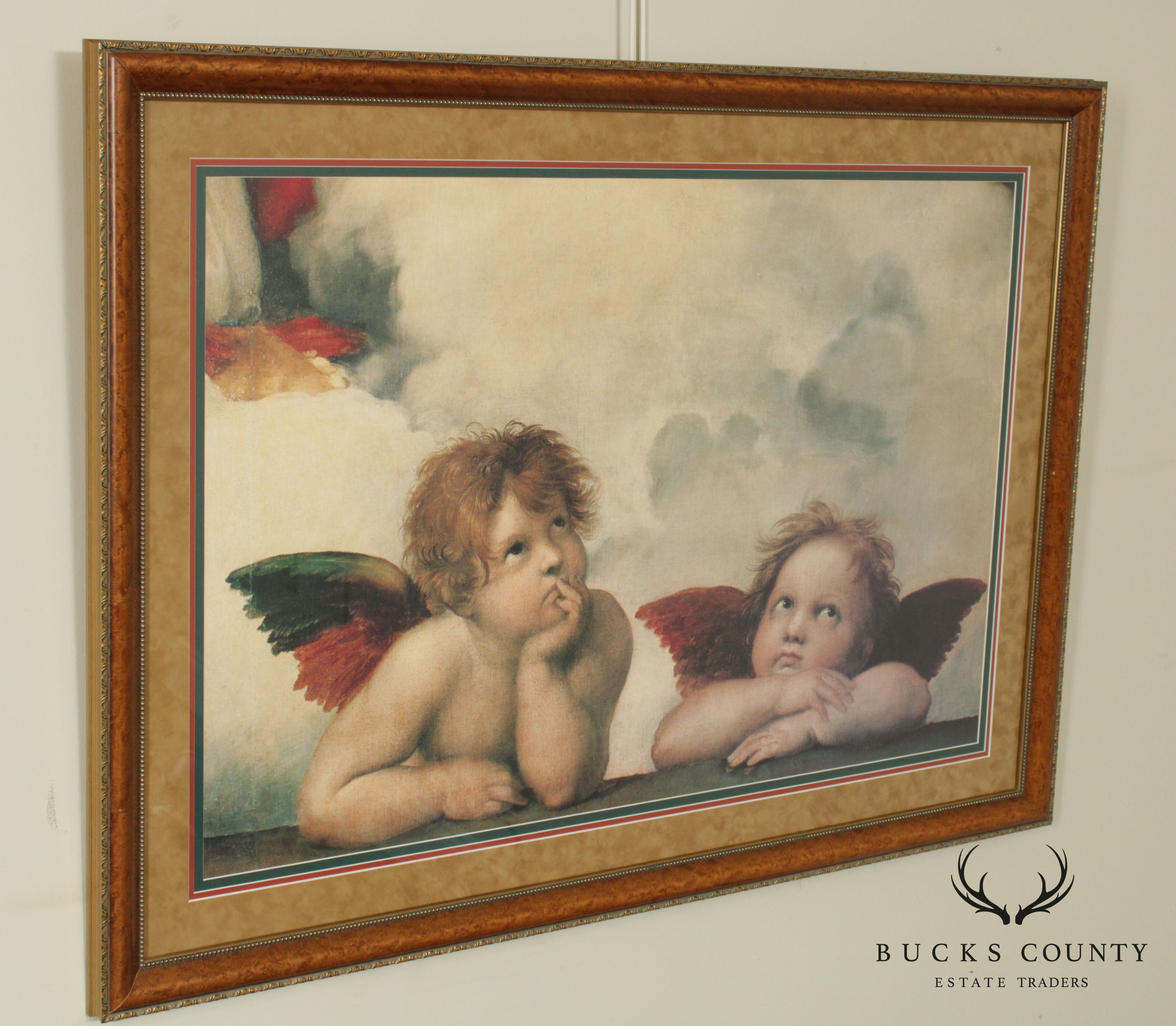 Raphael "The Cherubim Putti Angels of The Sistine Madonna Custom Framed Art Print