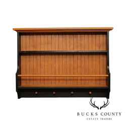 Quality Country Style Hanging Wall Shelf with Pegs