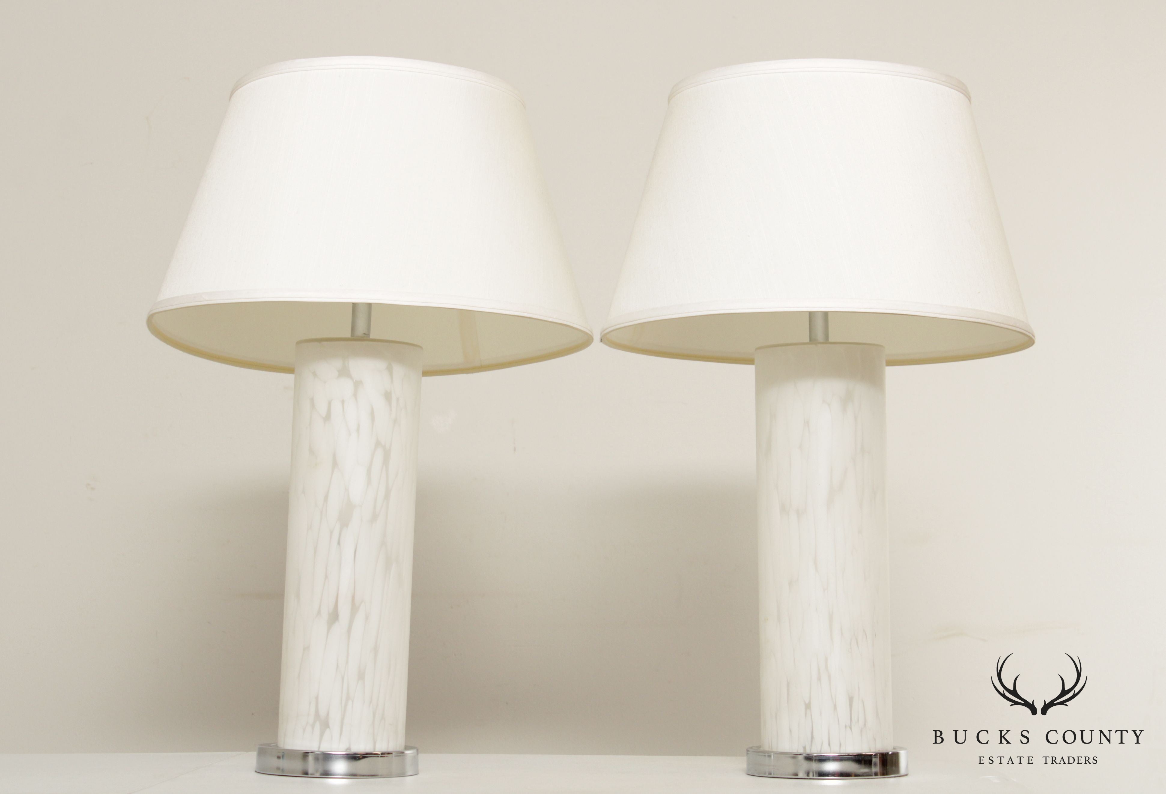 Mid Century Modern Art Glass Table Lamps