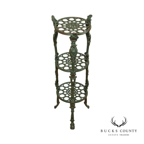 Victorian Style Cast Iron Three-Tier Plant Stand or Small Etagere – Bucks  County Estate Traders