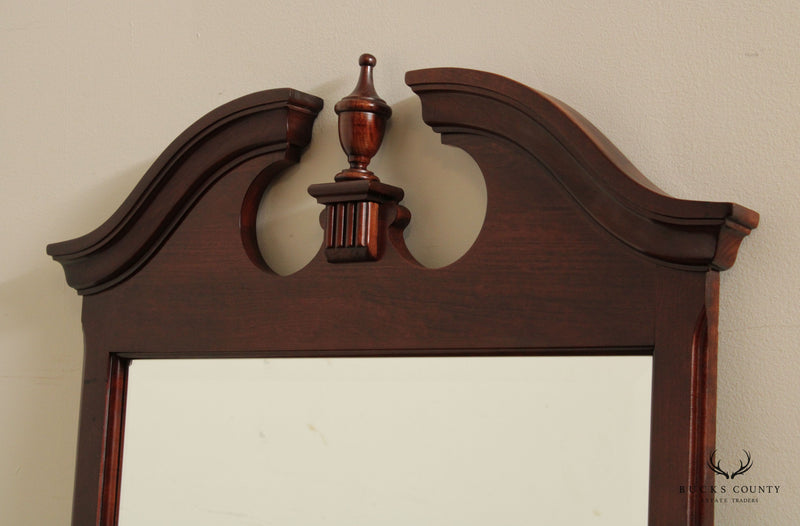 Chippendale Style Vintage Carved Cherry Wall Mirror