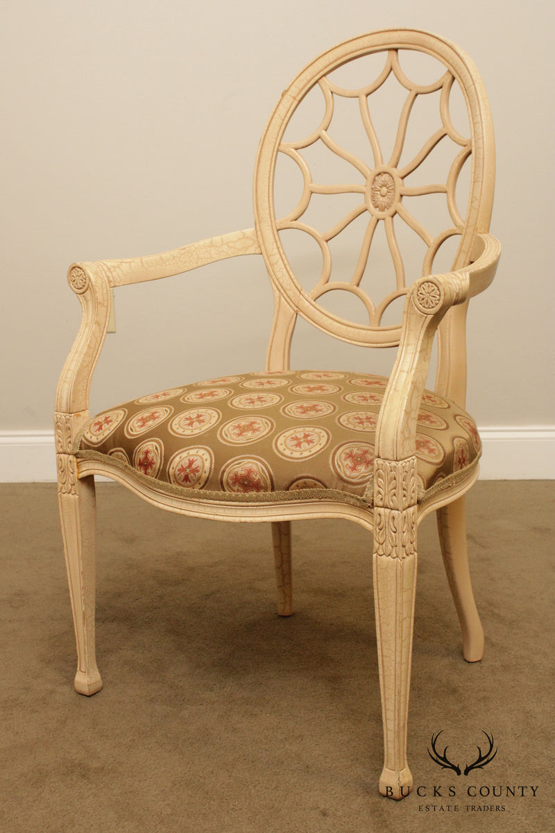 Regency Style Quality Pair Spider Back Armchairs