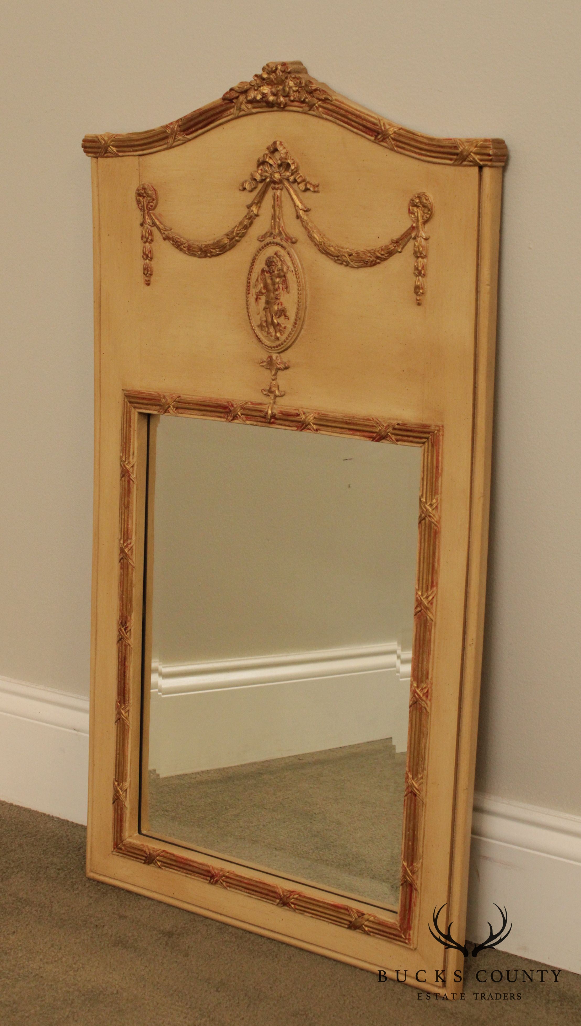 Italian Renaissance Style Painted Wall Mirror