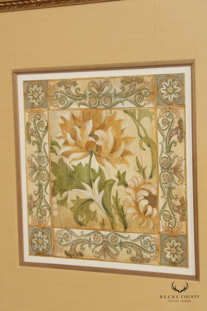 Renaissance Style Floral Architectural Art Print by Elizabeth Jardine
