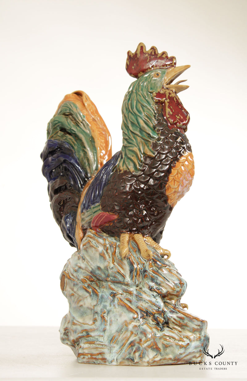 Chinese Export Vintage Painted Porcelain Rooster