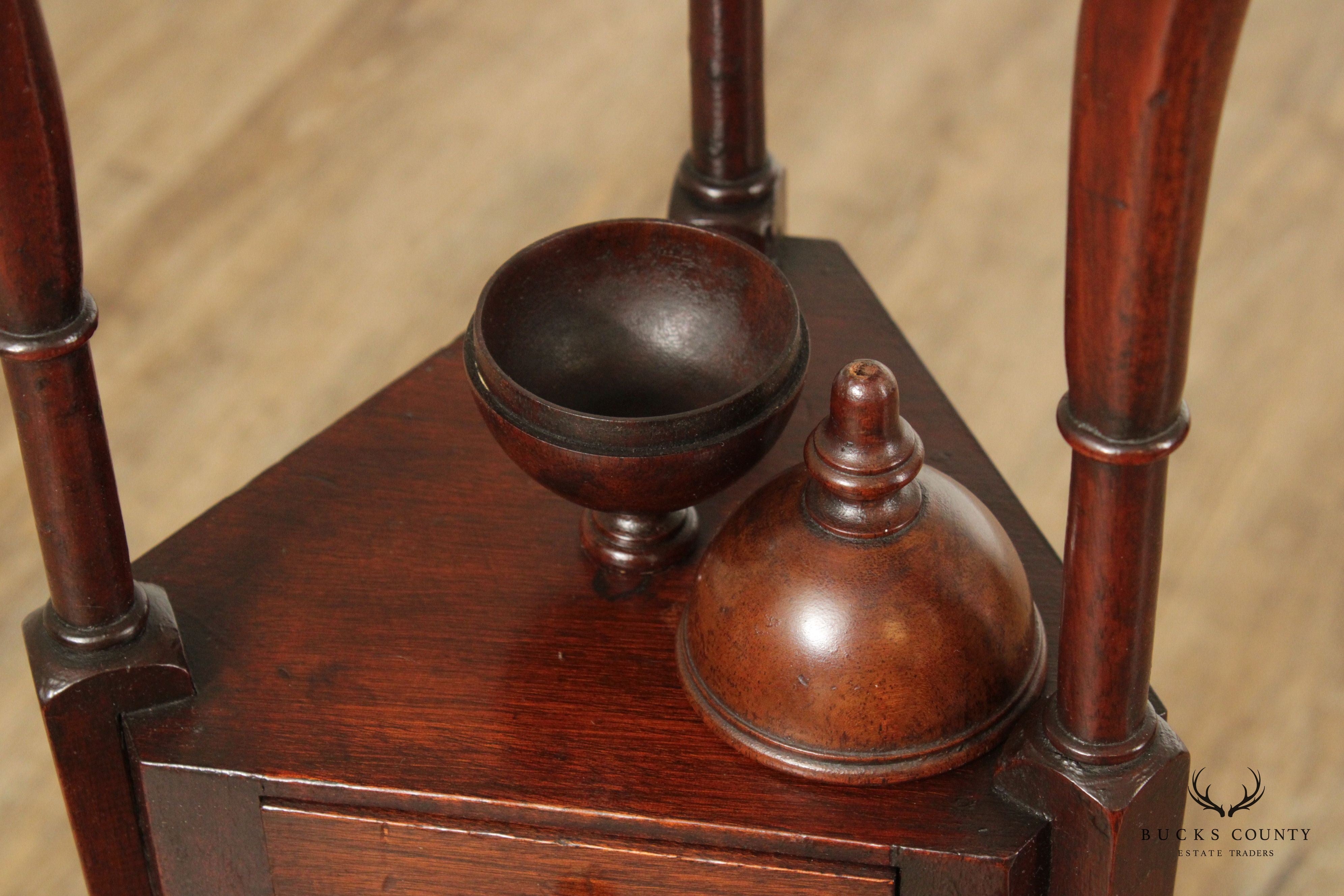 Antique English Georgian Mahogany Wig Stand