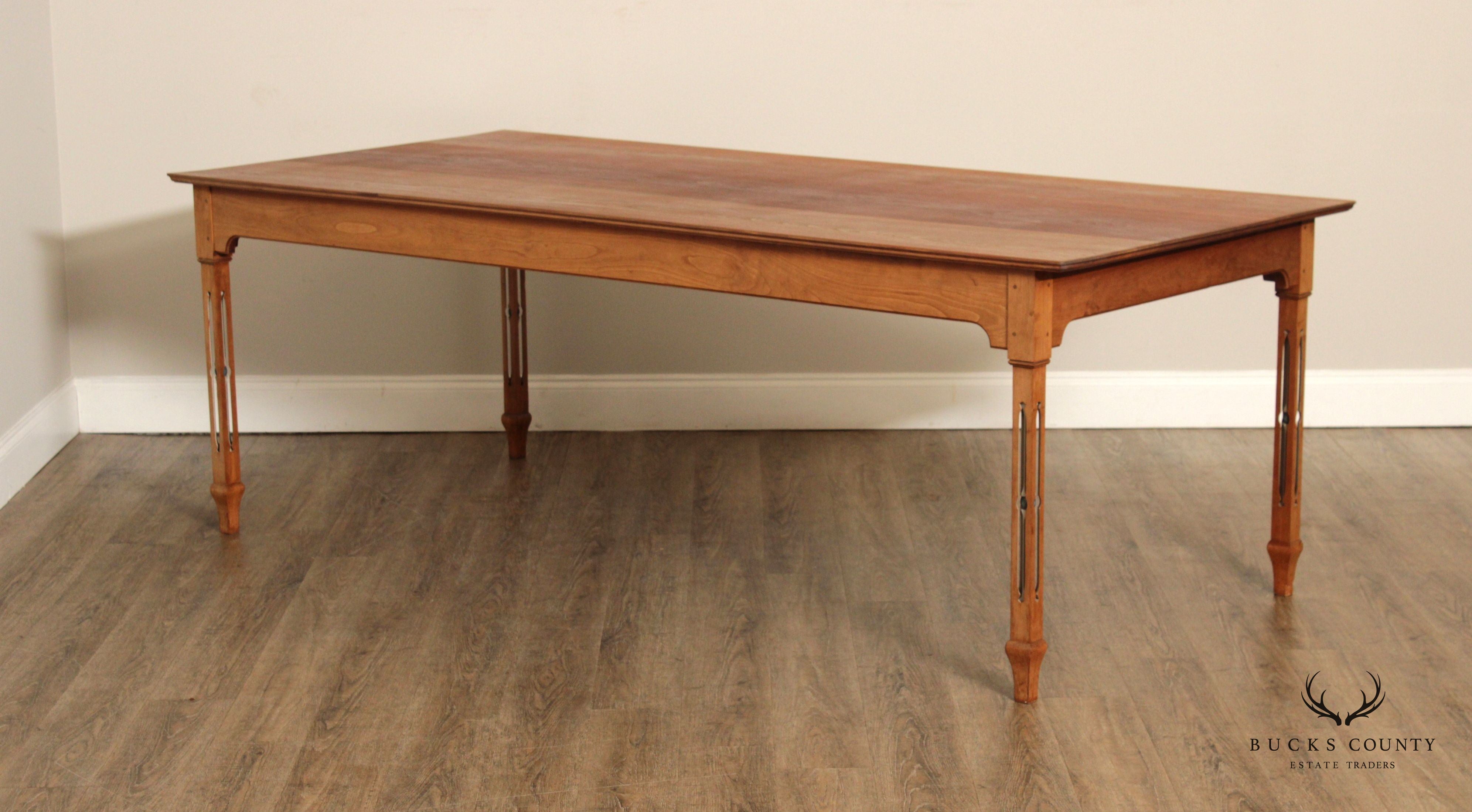 Peter Kramer Bench Made Cherry Dining Table