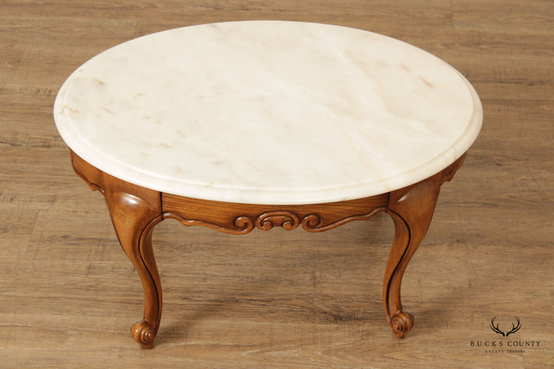 Weiman Vintage French Provincial Style Marble Top Coffee Table
