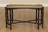 Asian Style Faux Bamboo X-Base Brass Tray Top Coffee Table – Bucks County  Estate Traders
