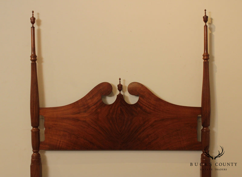 R. Wurster Custom Mahogany Carved Four Poster Bed