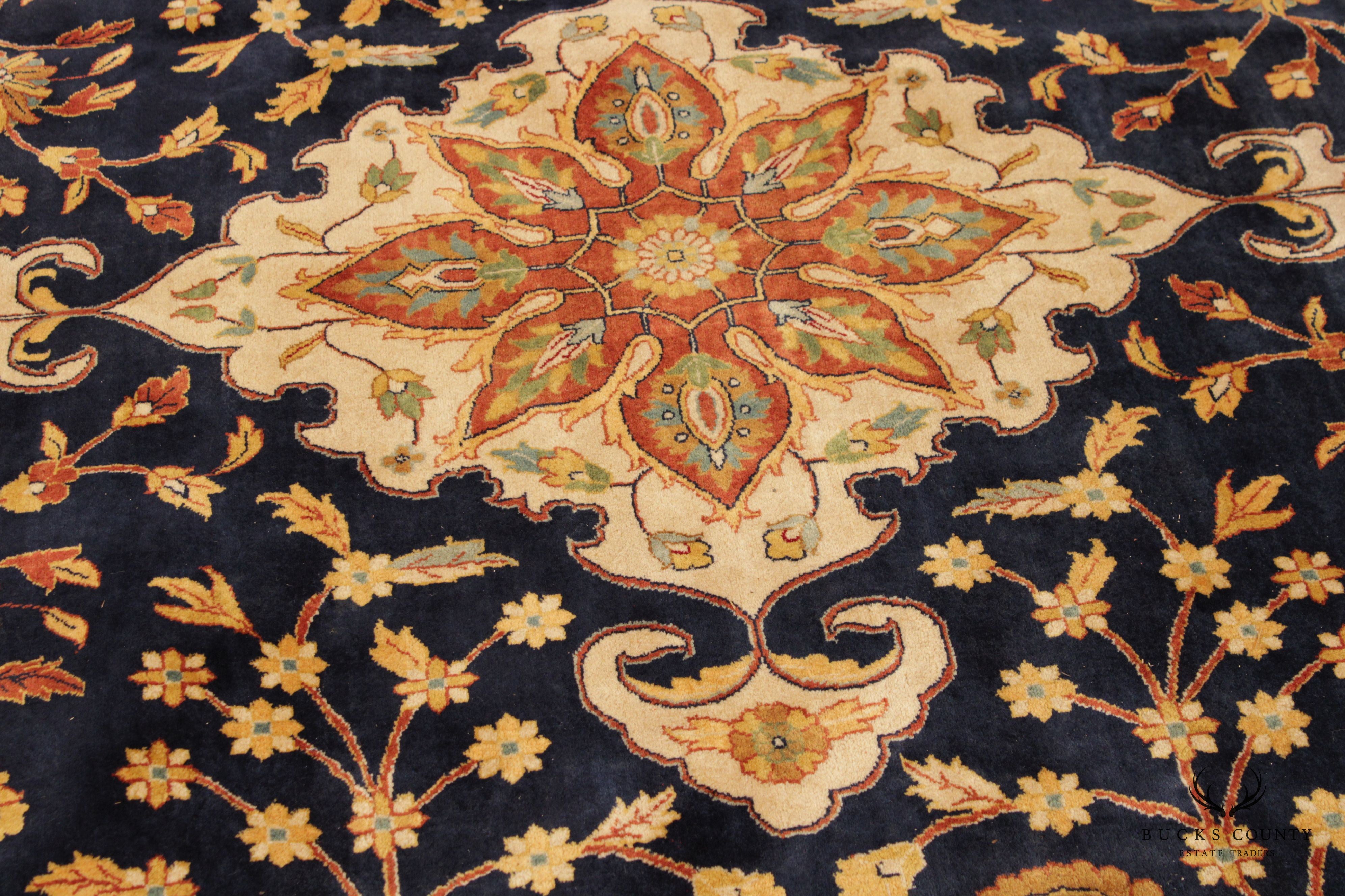 Quality Hand Tied Persian Sarouk Large Room-Size Area Rug, 17' x 12'