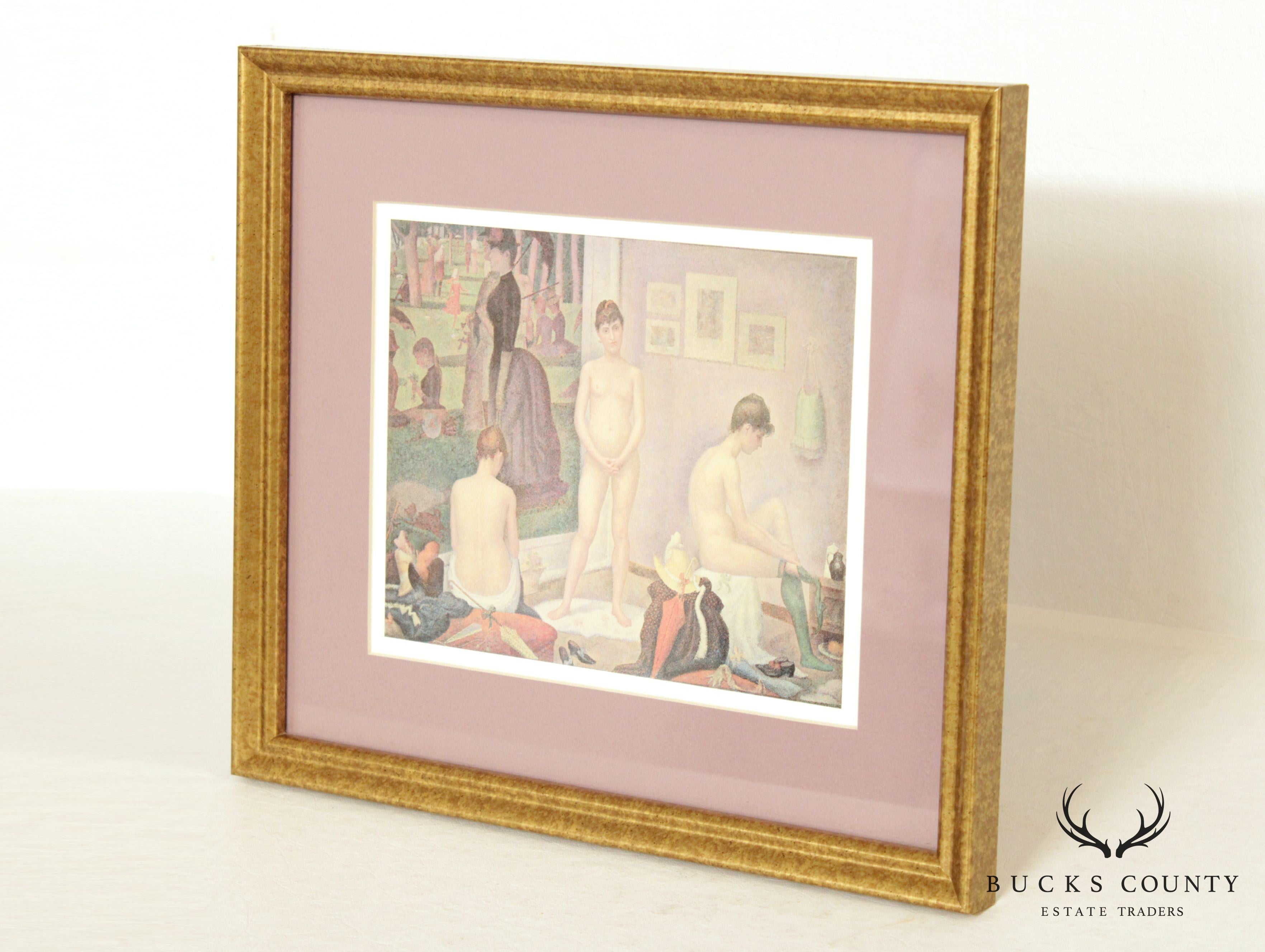 Georges Seurat 'Models' Custom Framed Fine Art Print