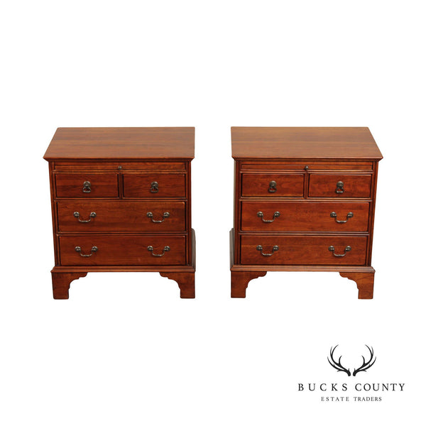Lexington Old Salem Collection Pair of Cherry Nightstands