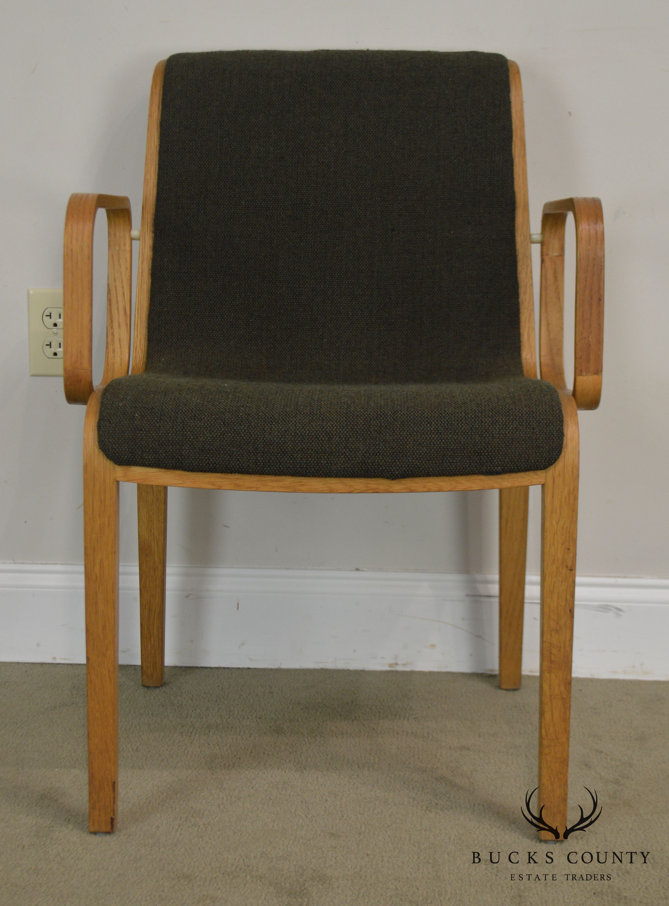 Knoll Bill Stephans Mid Century Modern Bent Wood Arm Chair